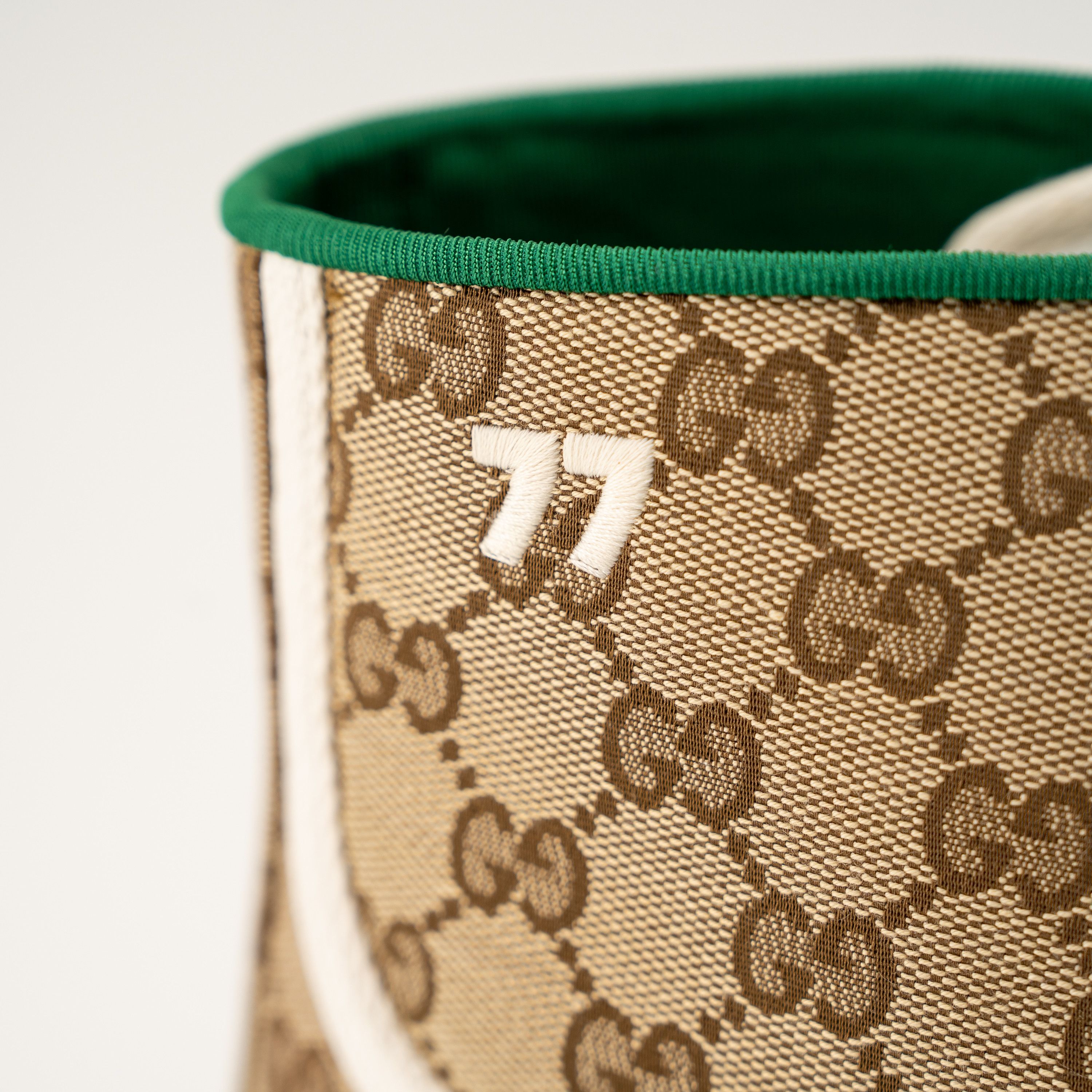 Gucci 13G 13.5 US Gucci GG Canvas Tennis 1977 Beige Hight Top Size US 14 / EU 47 - 9 Thumbnail