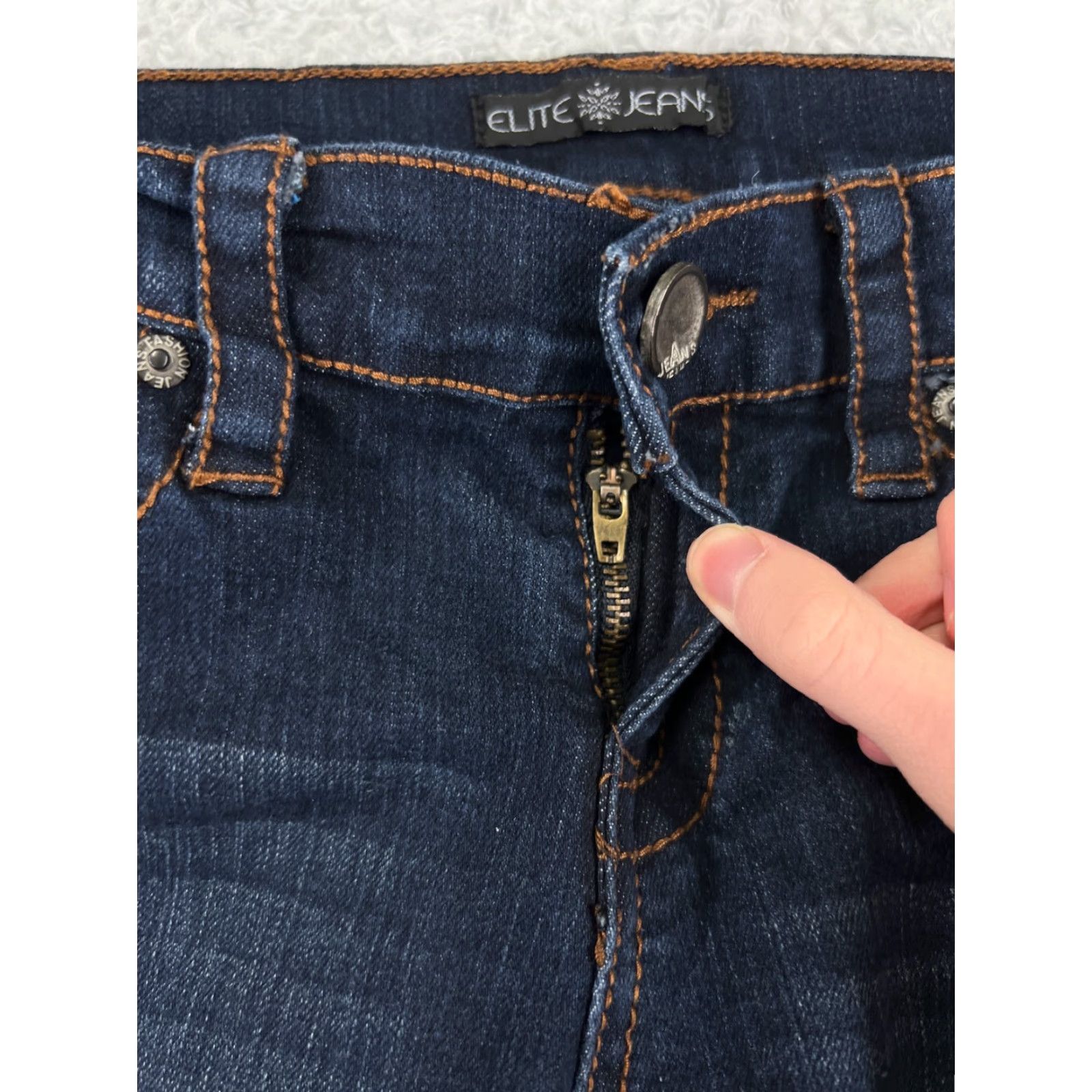 Denime Elite Jeans Jeans 9 Blue Denim Straight Leg Ankle Length 31in Waist Blue Regular Women XS? Size 30" / US 8 / IT 44 - 7 Thumbnail