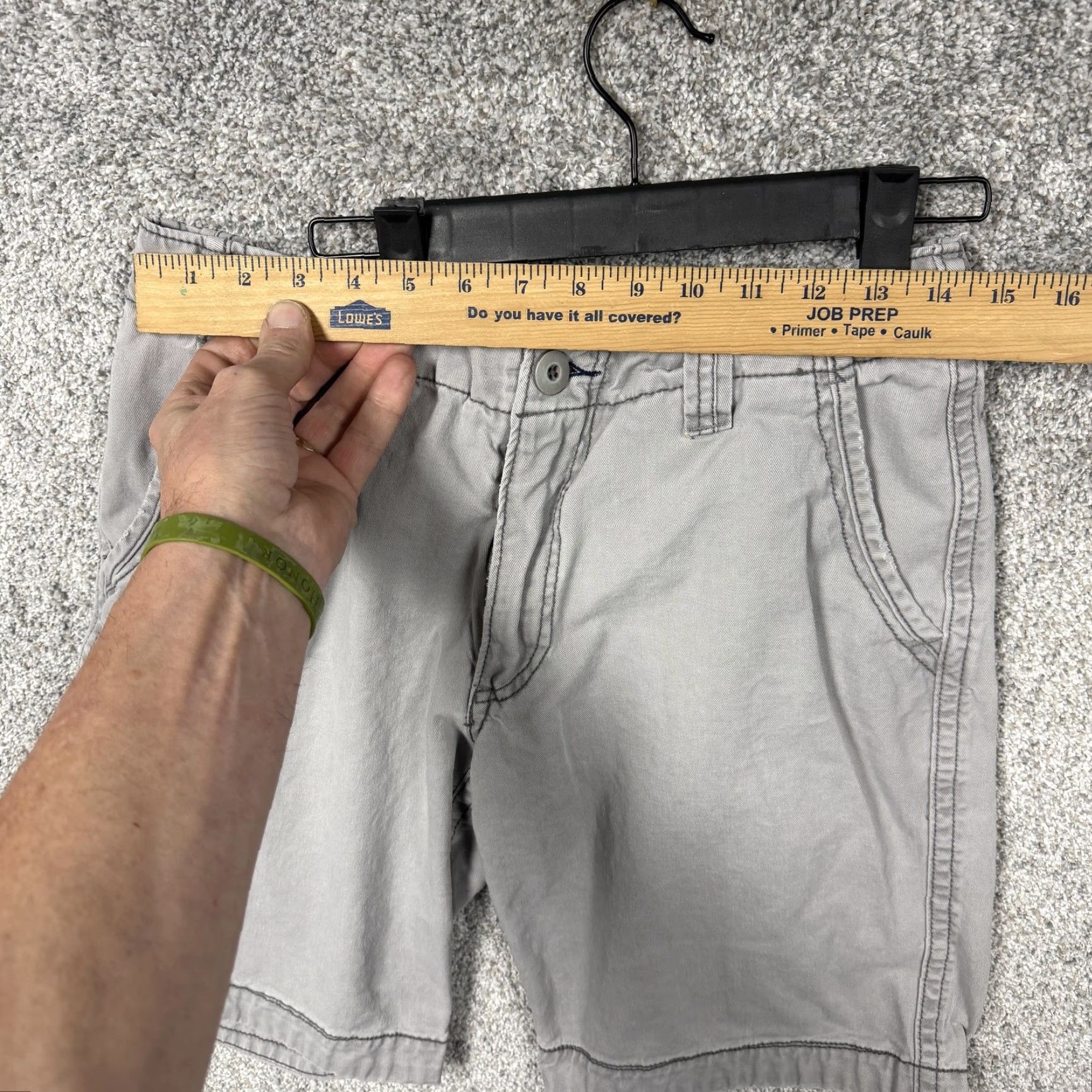 Aeropostale Aeropostale Chino Shorts Mens 29 Gray Canvas Grunge Casual Slim Distressed Style 90s Skater Size US 29 - 3 Thumbnail