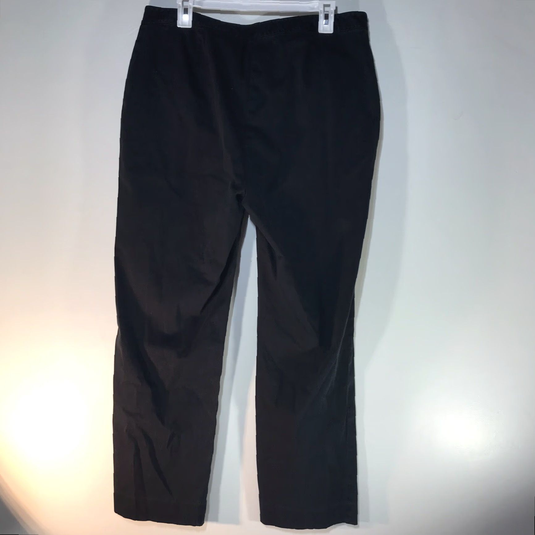 Ralph Lauren VINTAGE Ralph Lauren Black Label Chino Pants Women Size 14W Black Cotton Spandex Straight Leg Size 36" / US 14 / IT 50 - 2 Thumbnail