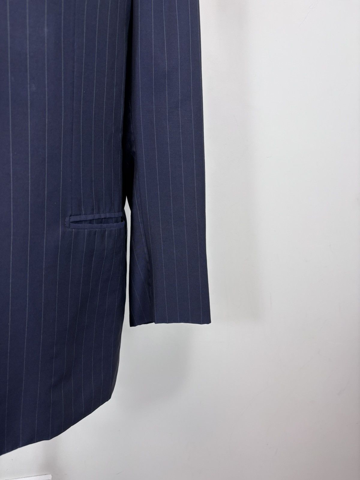 Holland & Sherry Holland & Sherry Men’s 2-Piece Navy Blue Pinstripe Wool Suit Size 52R - 5 Thumbnail