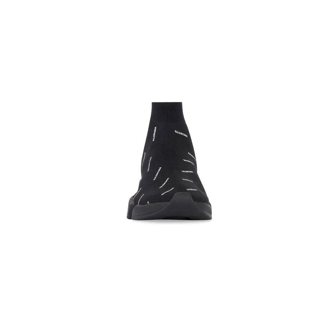 Balenciaga o1tr1nto0525 Speed 2.0 Recycled Knit Sneakers in Black/White Size US 15 / EU 48 - 2 Thumbnail