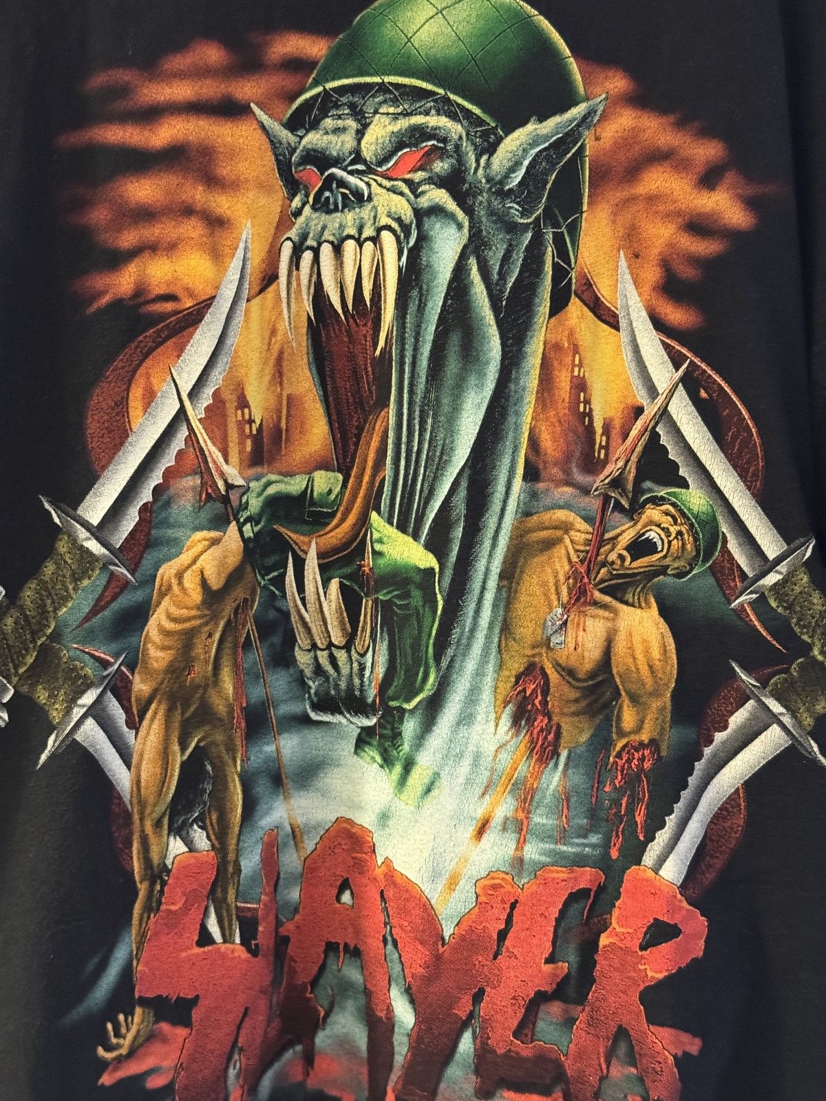 Slayer *RARE* 90s VINTAGE SLAYER LONGSLEEVE BAND TEE METAL Size US XL / EU 56 / 4 - 4 Thumbnail