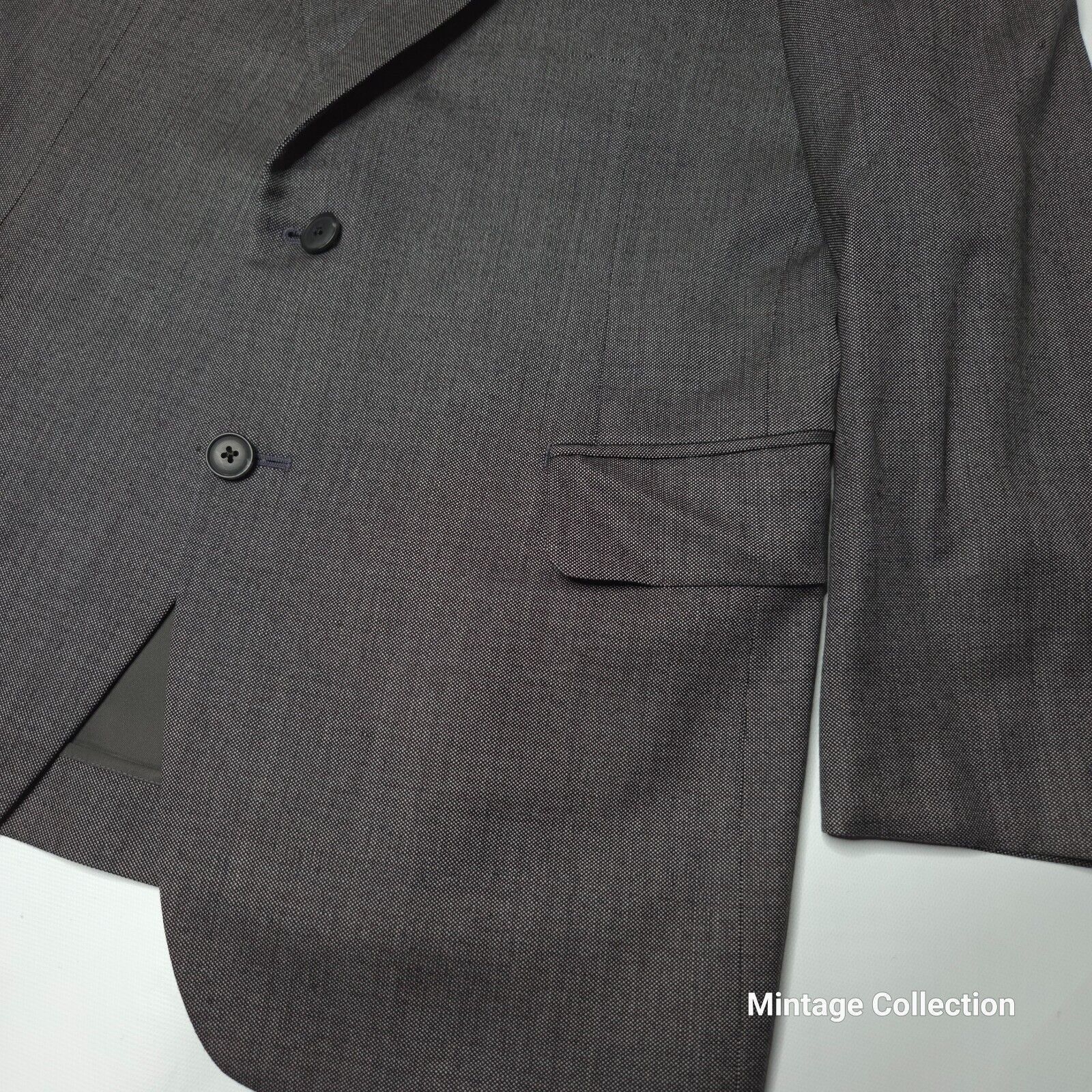Burberry VINTAGE BURBERRYS TAILORED IN JAPAN 100% WOOL GRAY COAT 40T Size 40L - 4 Thumbnail