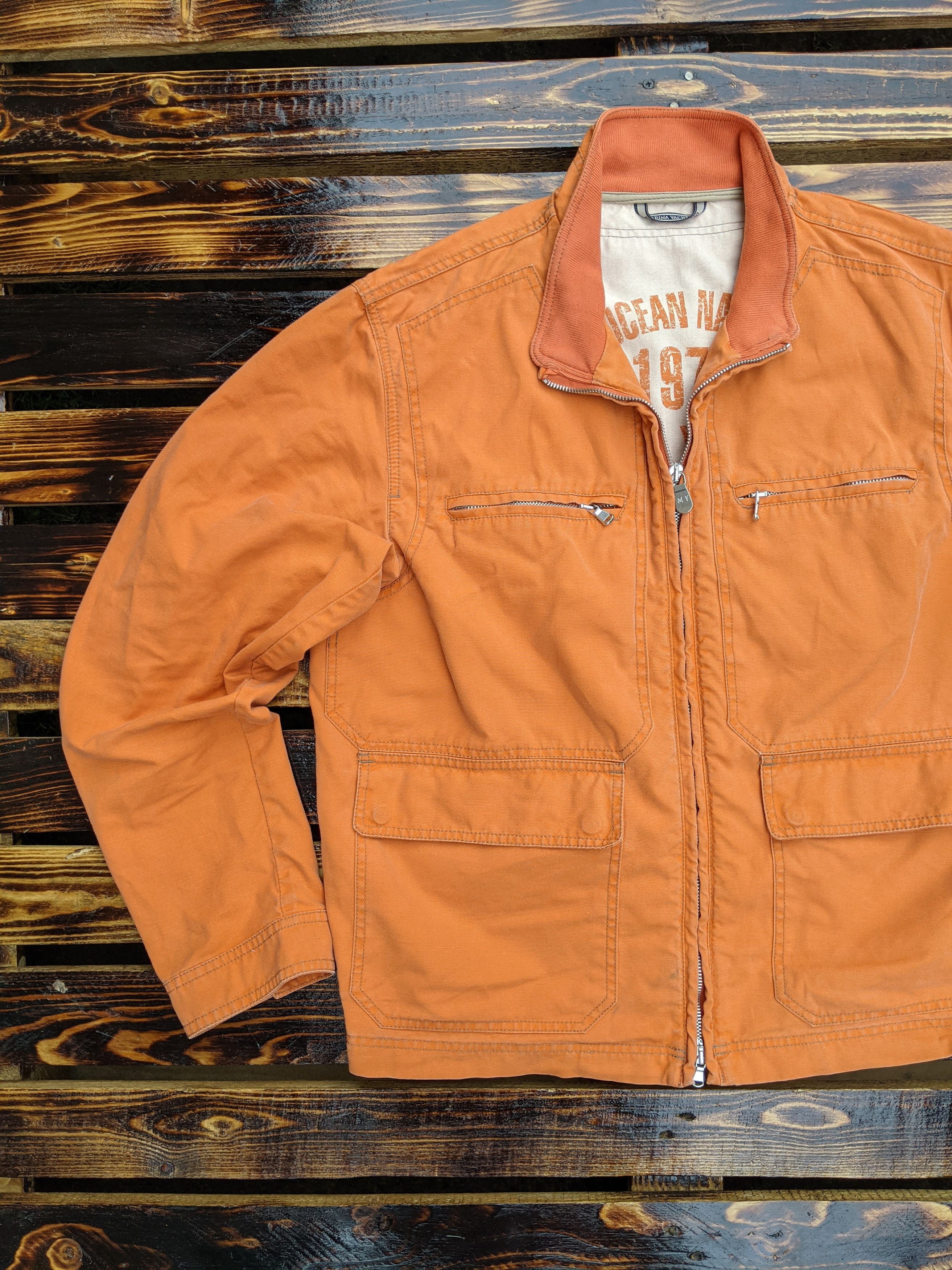 Canvas Vintage MARINA YACHTING Orange Canvas Cotton Jacket Size L Size US L / EU 52-54 / 3 - 2 Thumbnail