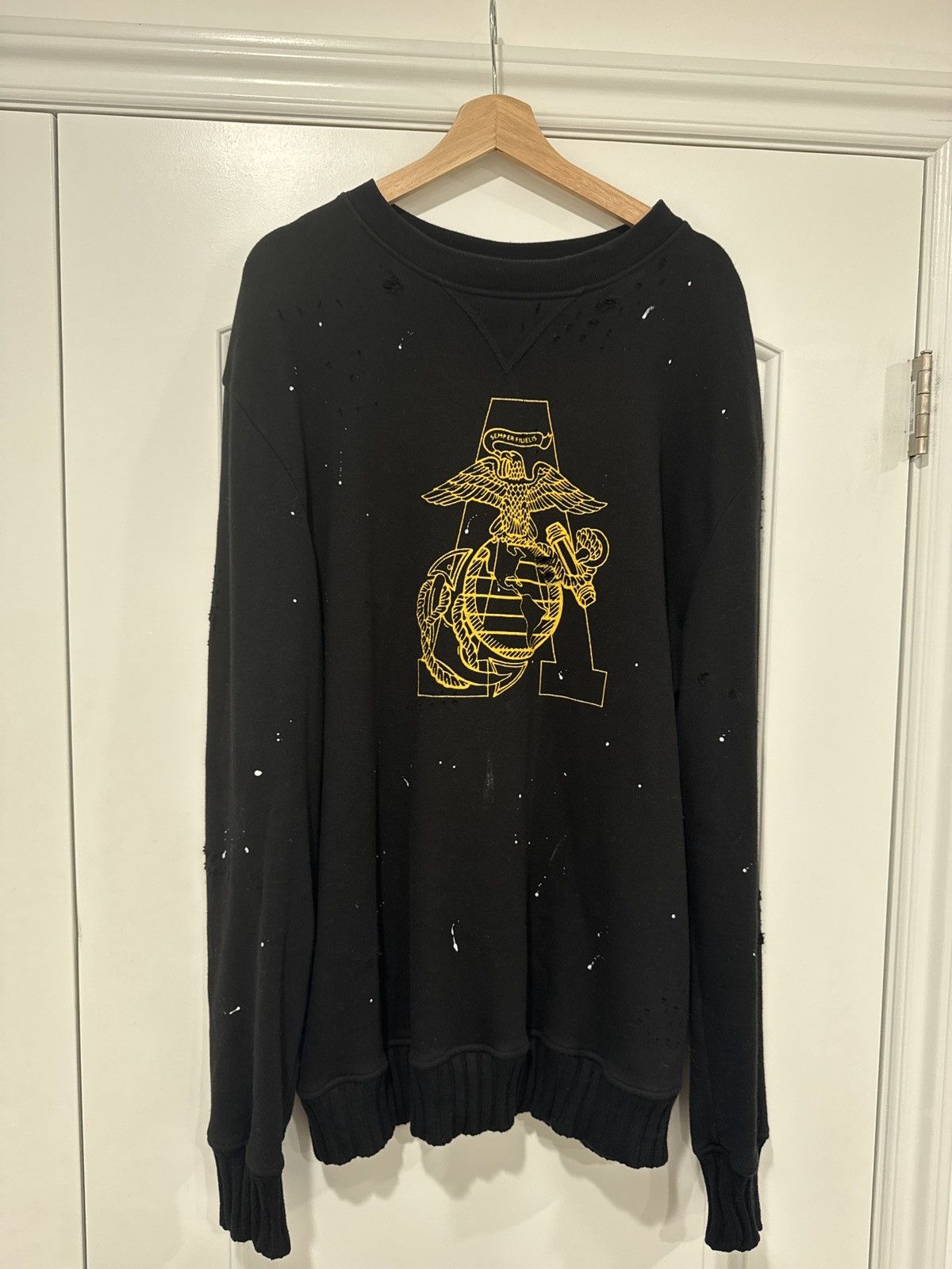 Amiri Rare Amiri Marine Eagle Sweatshirt Size US XXL / EU 58 / 5 - 2 Thumbnail