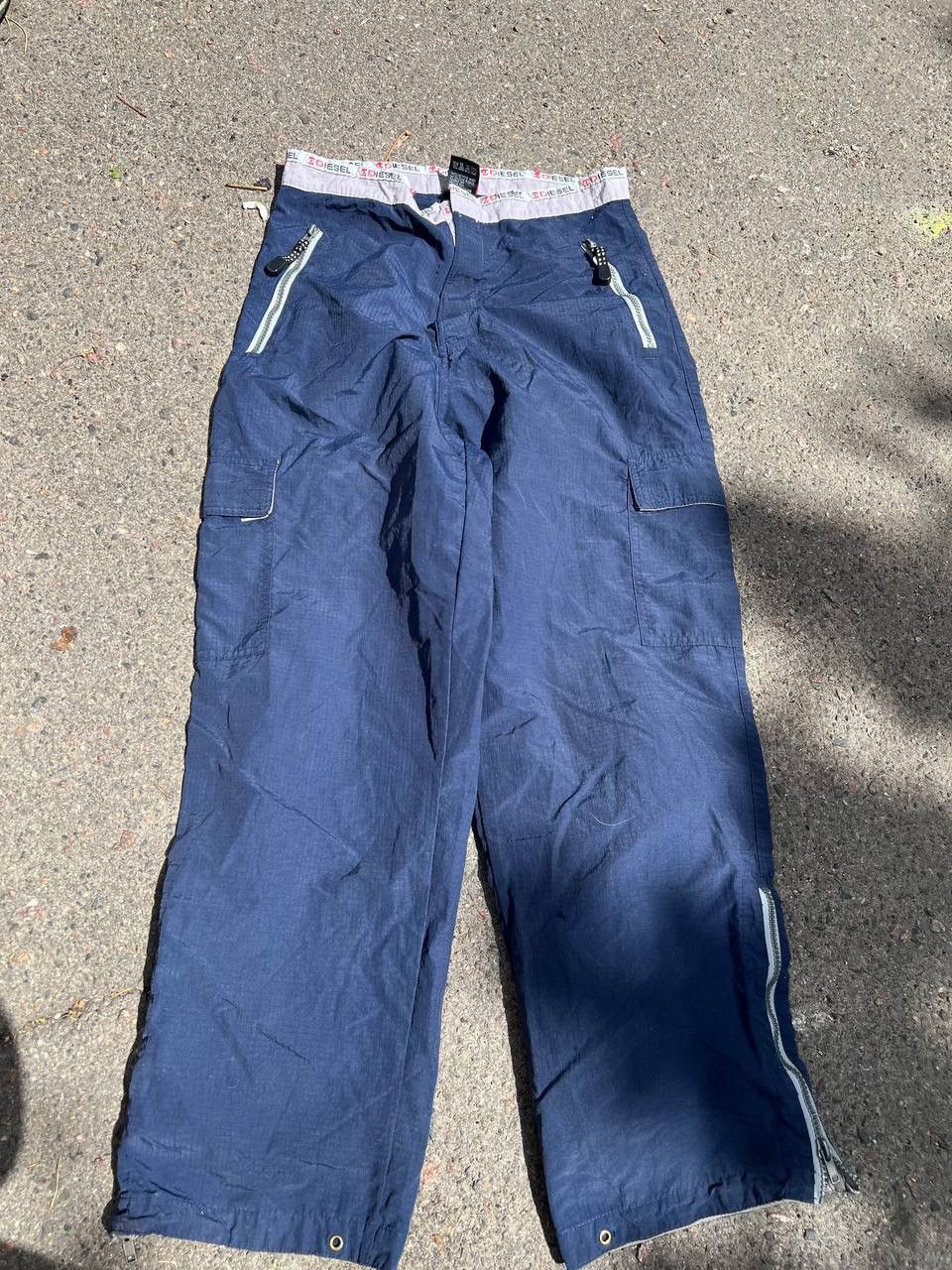 Diesel × Japanese Brand × Vintage Vintage Y2K Diesel 90s Baggy Nylon Cargo Pants Size US 32 / EU 48 - 1 Thumbnail