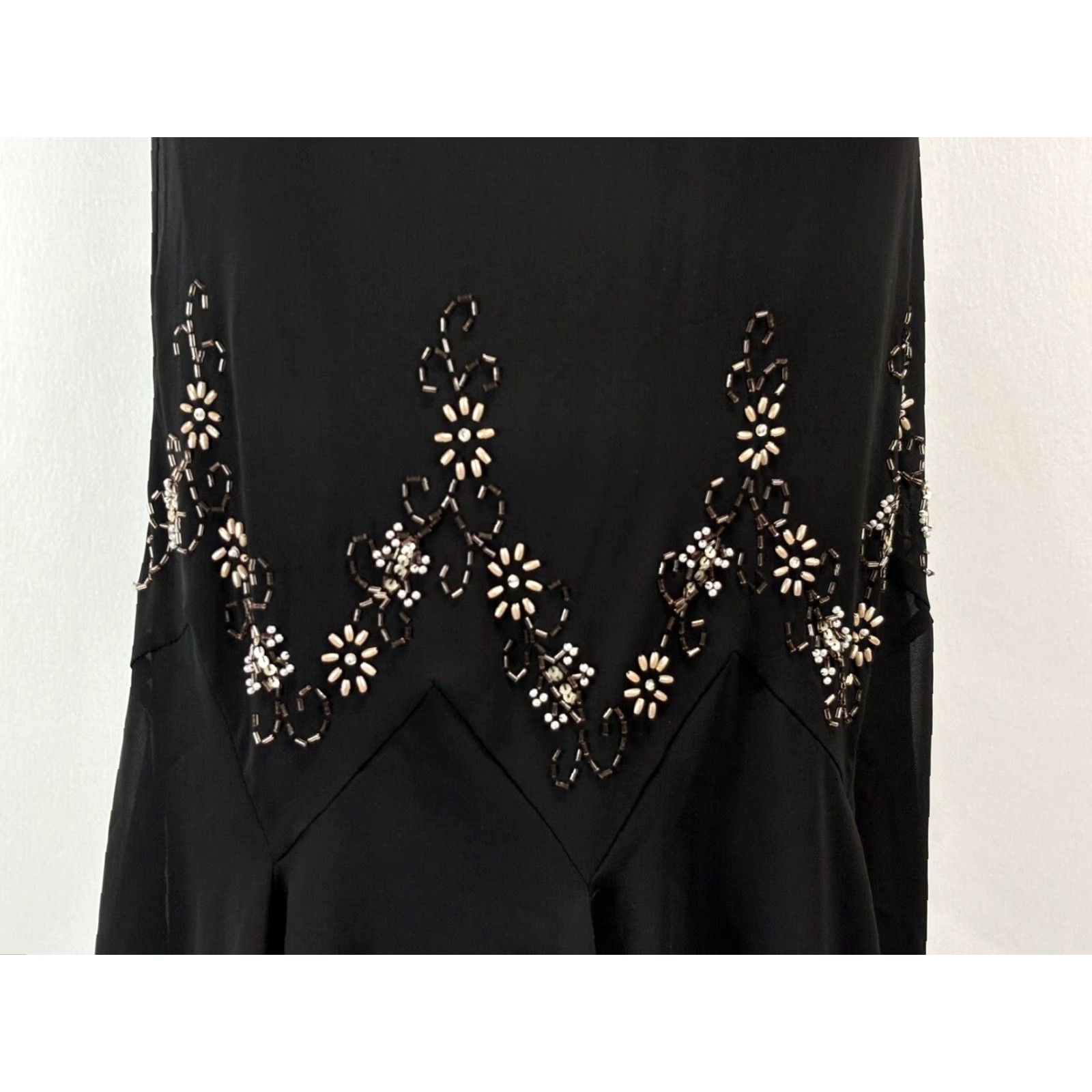 Vintage Vtg S.L. Fashions Fairy Goth Dress Sz 16 Black Beaded Sleeveless Y2K Whimsigoth Size XXL / US 16-18 / IT 52-54 - 6 Thumbnail