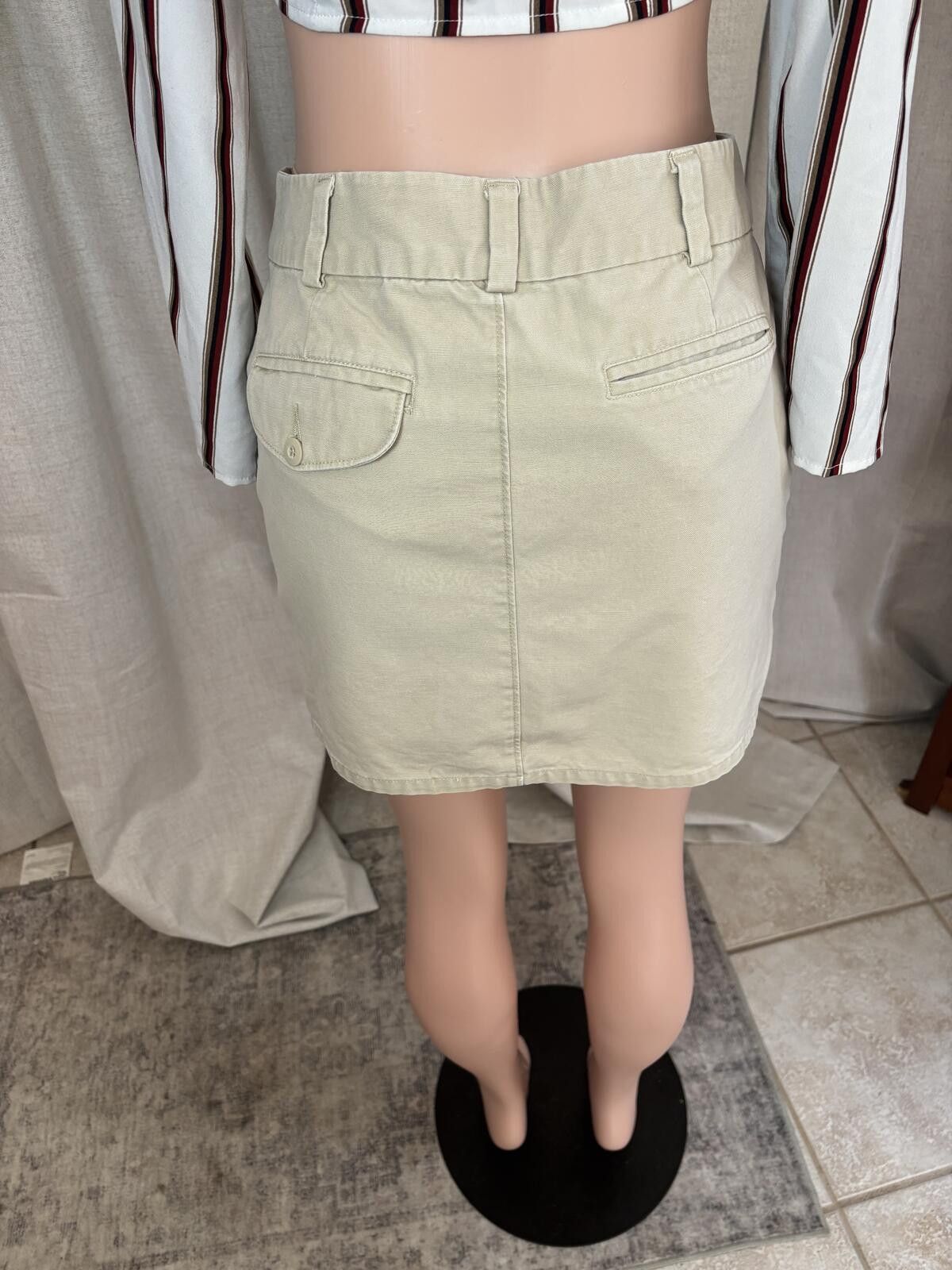Unknown London Old Navy Khaki Mini Skirt Coastal Cowgirl Size 8. Size 30" / US 8 / IT 44 - 5 Thumbnail