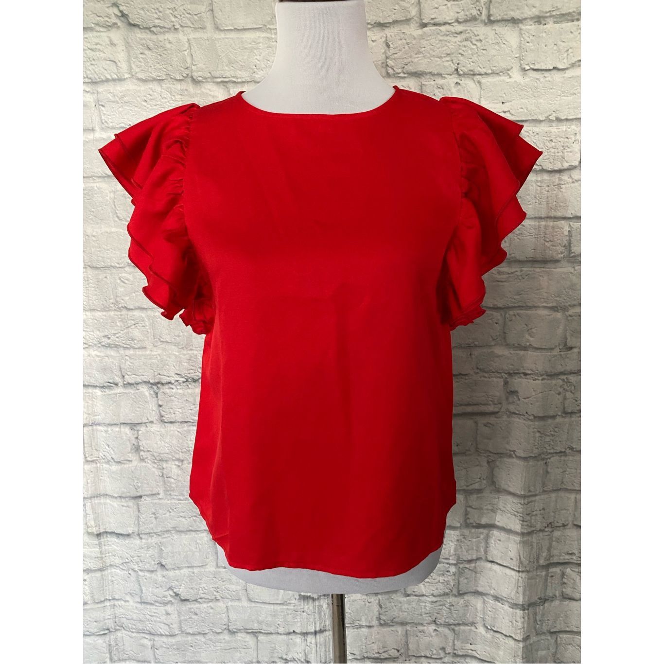 Other Women S red butterfly short sleeve boatneck blouse New Size S / US 4 / IT 40 - 2 Thumbnail