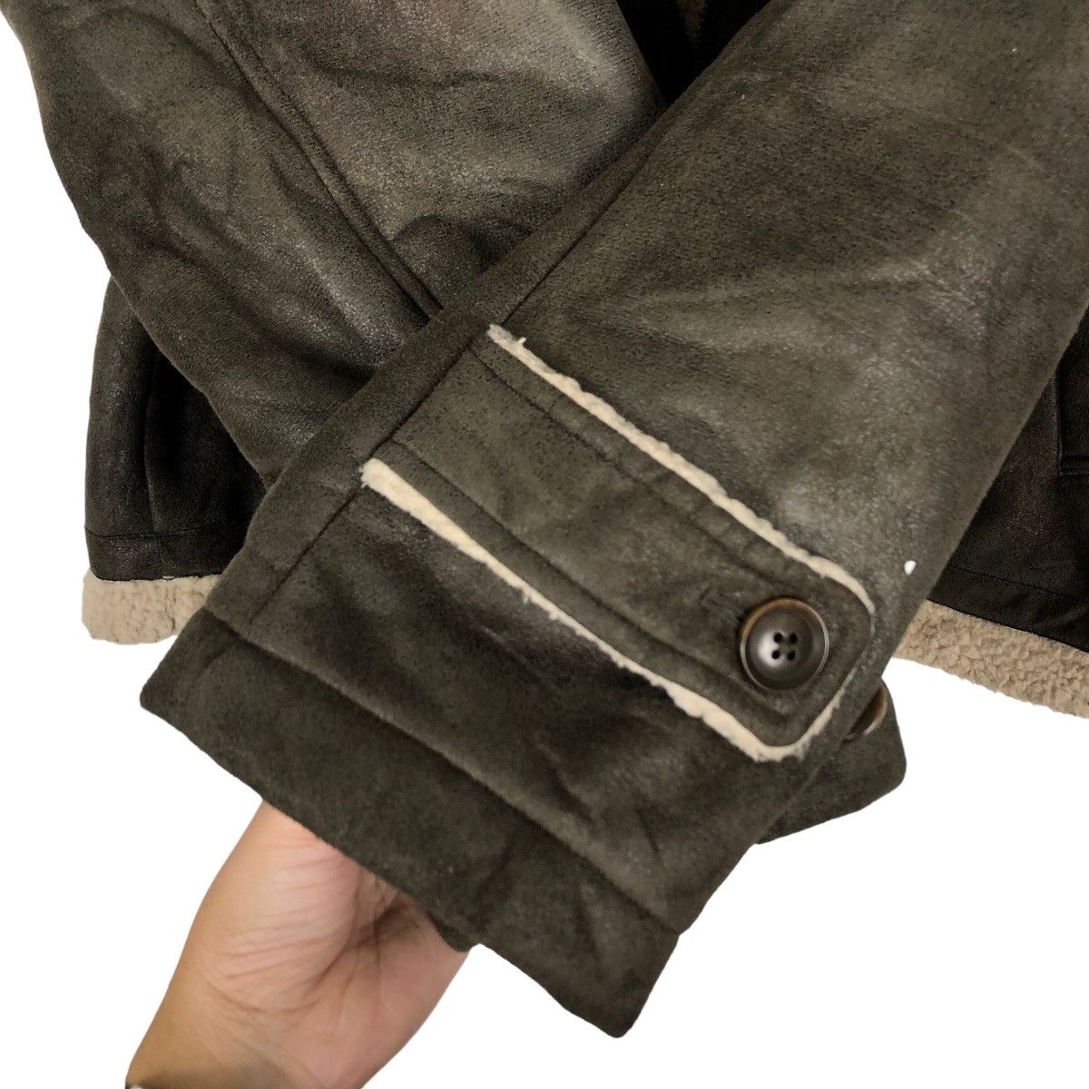 Japanese Brand 🔥90’s VINTAGE SOFT LEATHER JACKET SHERLING UNIQLO JAPAN Size US XL / EU 56 / 4 - 12 Thumbnail