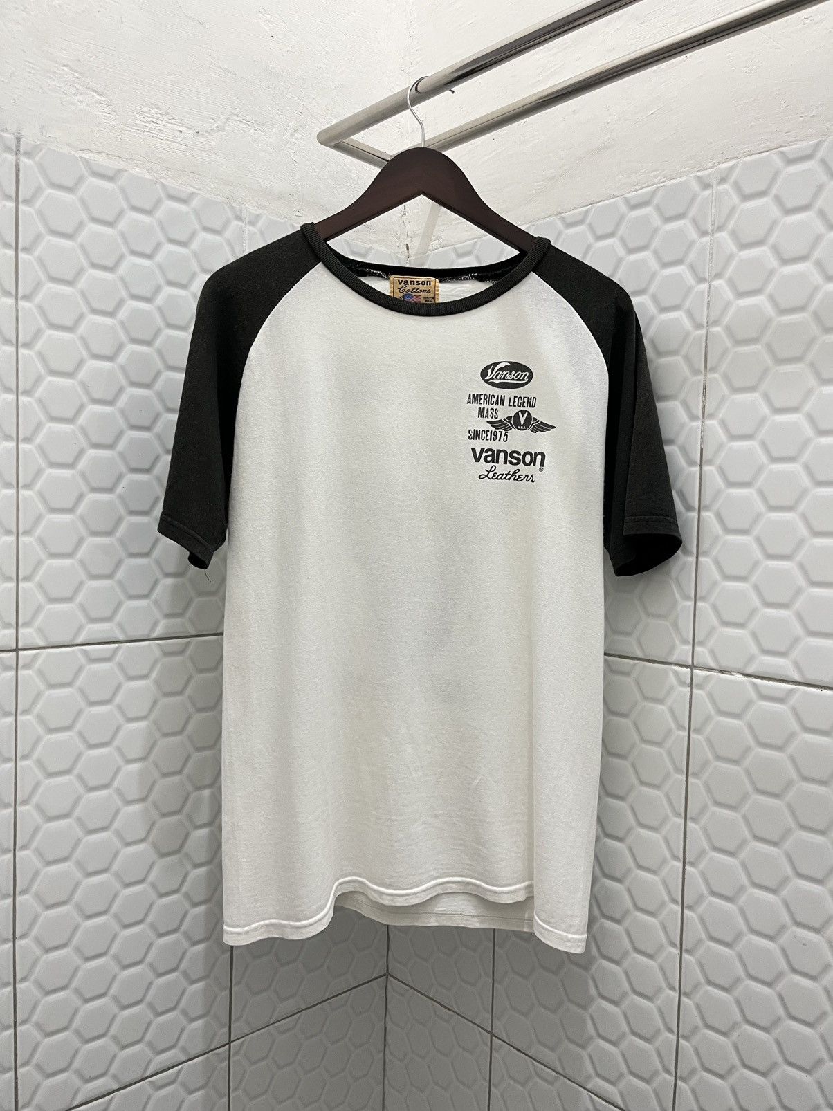 Vanson Leathers Vintage Vanson Leathers Raglan Tee Size US L / EU 52-54 / 3 - 4 Thumbnail