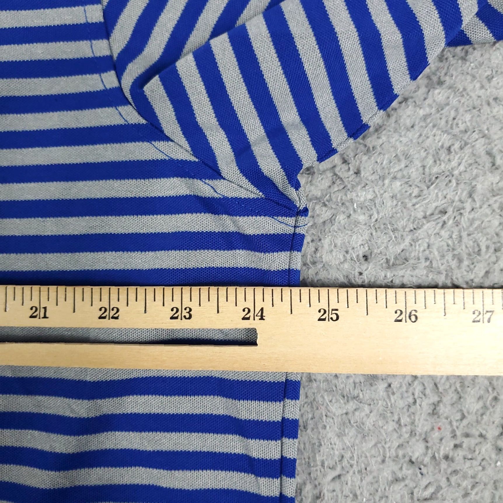 Footjoy FJ Polo Shirt Mens Large Blue Striped Casual Golf Short Sleeve Shirt Size US L / EU 52-54 / 3 - 6 Thumbnail