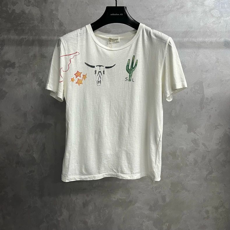 Saint Laurent Paris Saint laurent paris Round neck short sleeves in white plant Size US XS / EU 42 / 0 - 1 Thumbnail