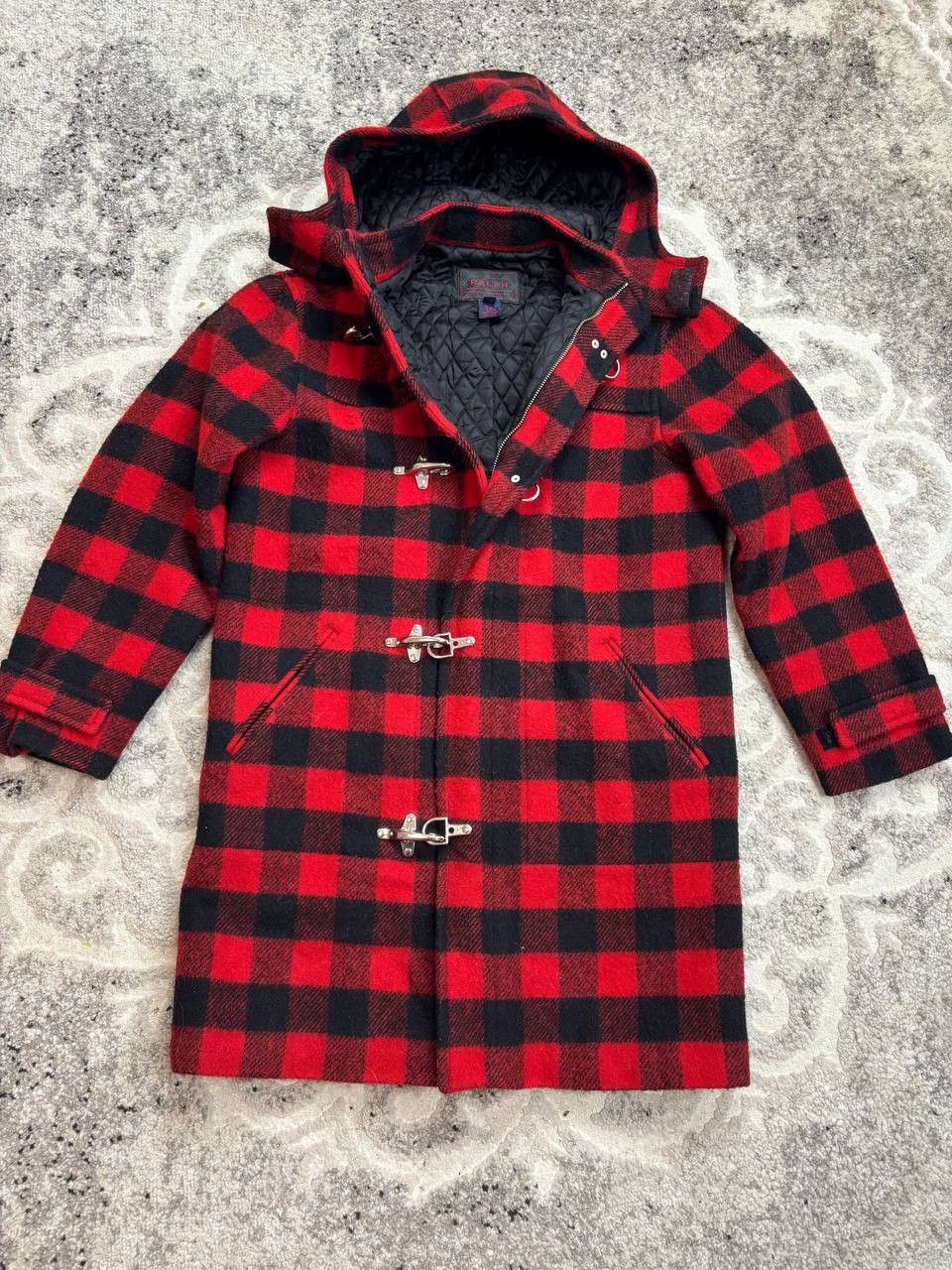 Ralph Lauren Vintage Ralph Lauren Buffalo Check Fireman Coat USA Made Size US XS / EU 42 / 0 - 6 Thumbnail