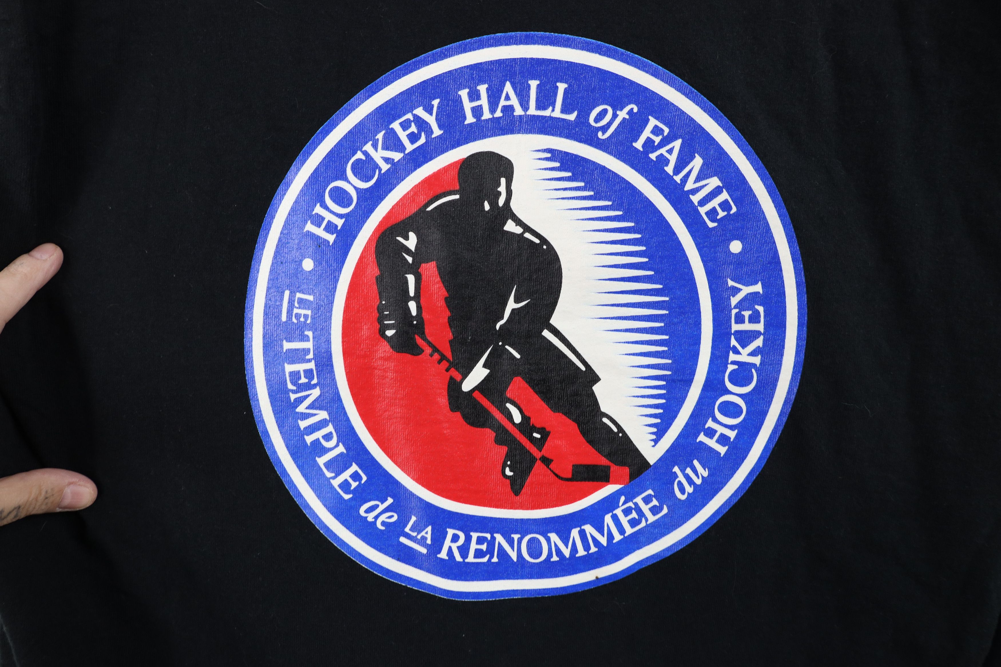 Vintage Vintage 90s Spell Hockey Hall of Fame Short Sleeve T-Shirt Size US L / EU 52-54 / 3 - 4 Thumbnail
