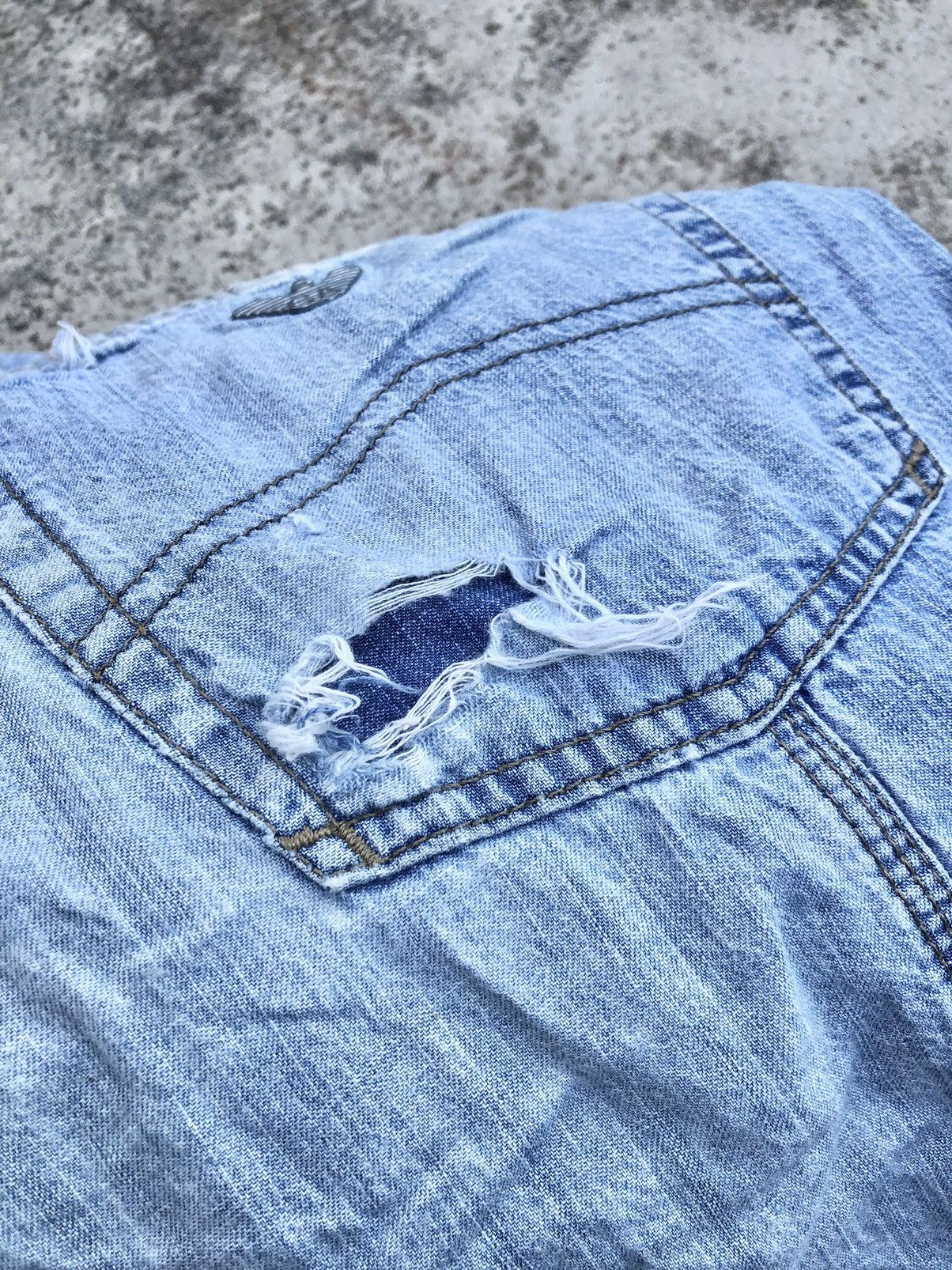 Armani × Giorgio Armani VINTAGE RECONSTRUCTED ARMANI JEANS Size US 34 / EU 50 - 6 Thumbnail