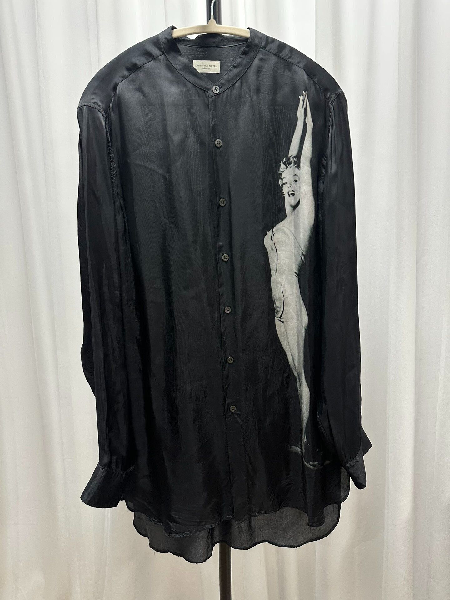 Dries Van Noten Dries Van Noten Sheer Black Shirt Size XL / US 12-14 / IT 48-50 - 1 Thumbnail