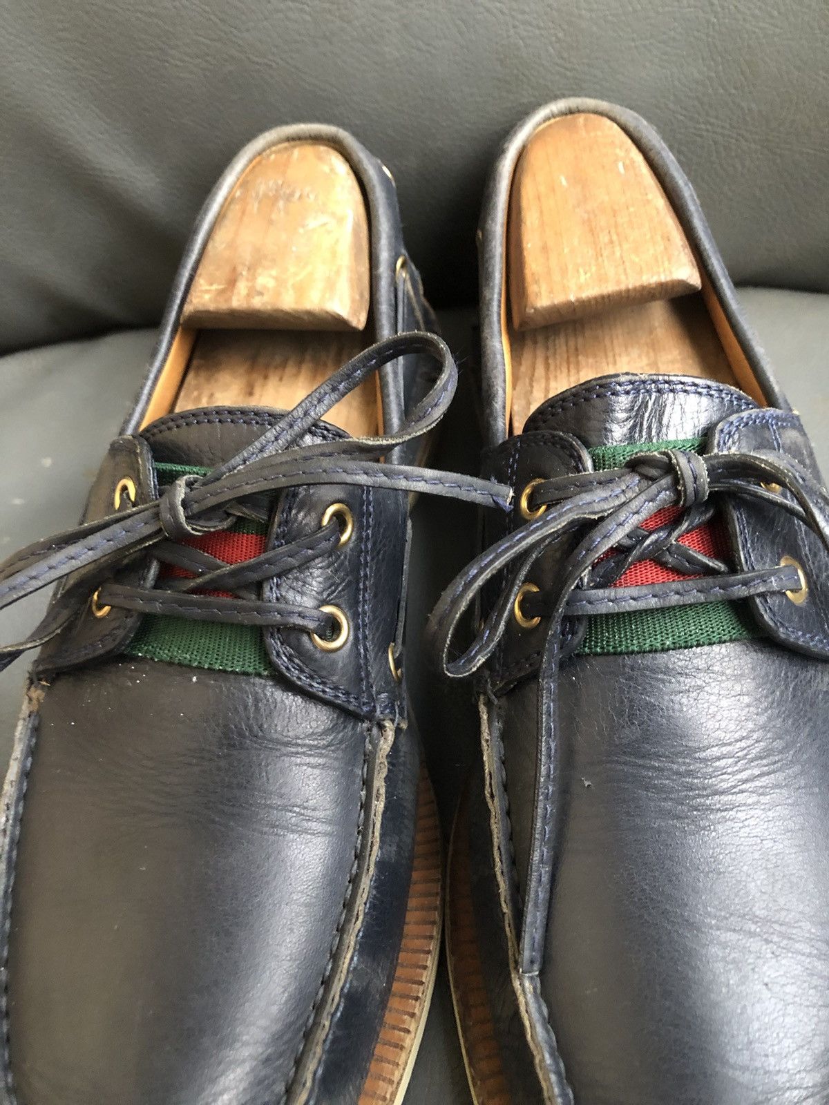 Gucci Gucci 473481 Blue Leather Men’s Boat shoes Sie 6.5 Size US 6.5 / EU 39-40 - 16 Thumbnail
