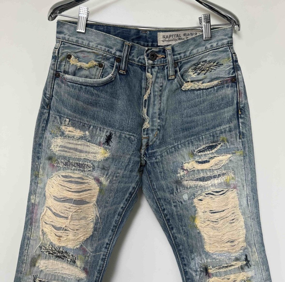 Kapital Kapital Boro Sashiko Patchwork Denim Pants Size US 28 / EU 44 - 2 Thumbnail