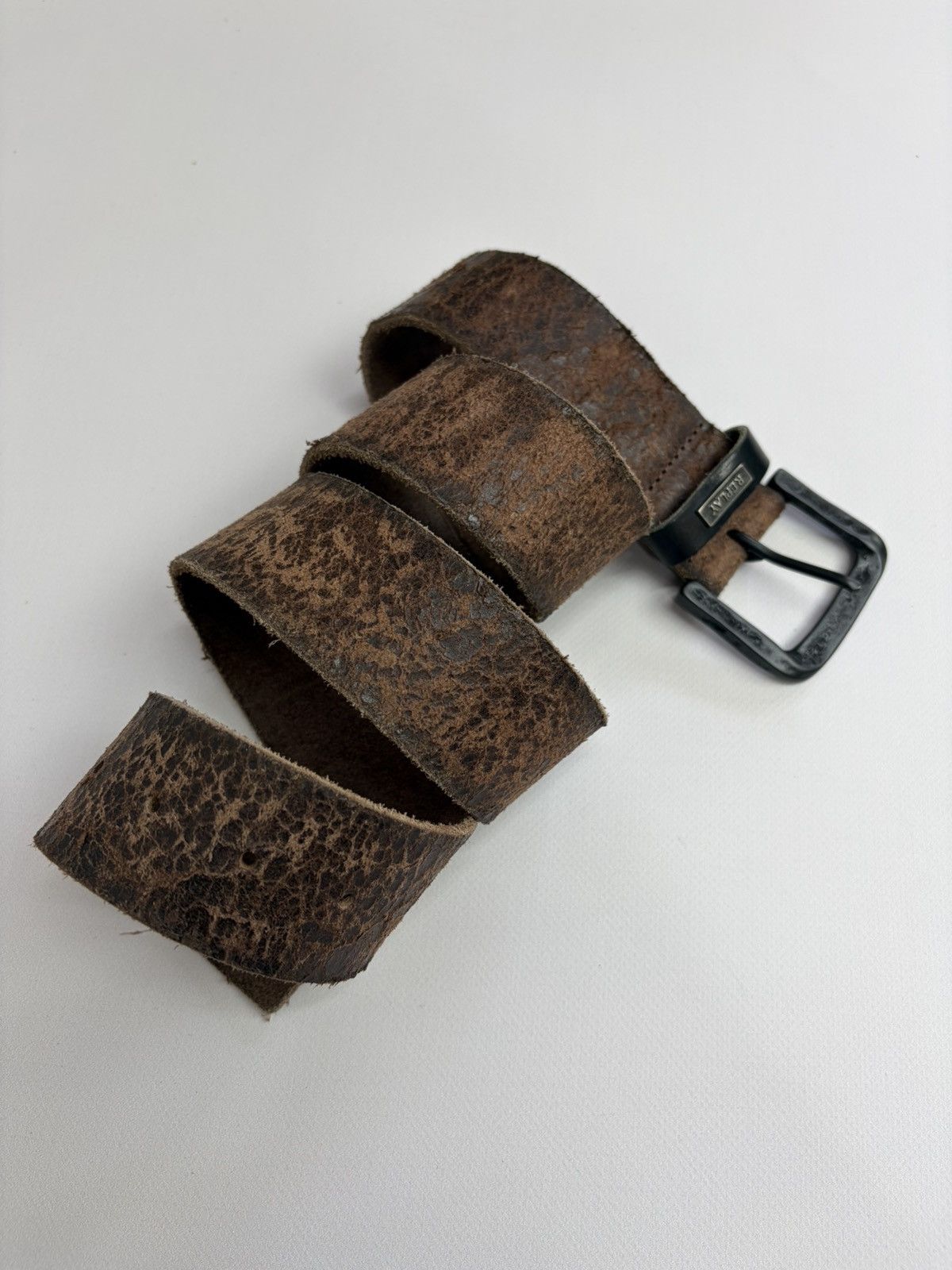 Hysteric Glamour Vintage Replay Distressed Leather Belt Archive Italian Brand Size 34 - 6 Thumbnail