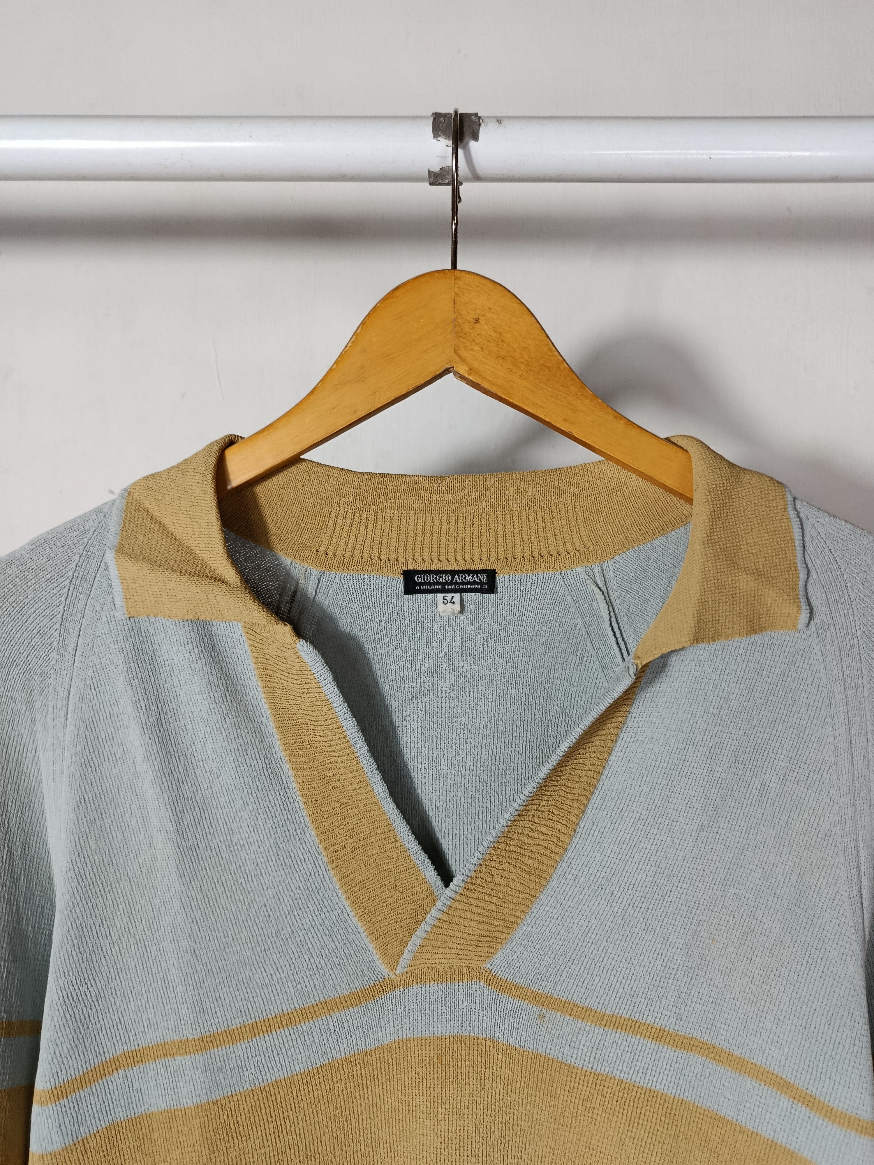 Giorgio Armani Vintage Giorgio Armani Rayon Switshirt Size US L / EU 52-54 / 3 - 3 Thumbnail