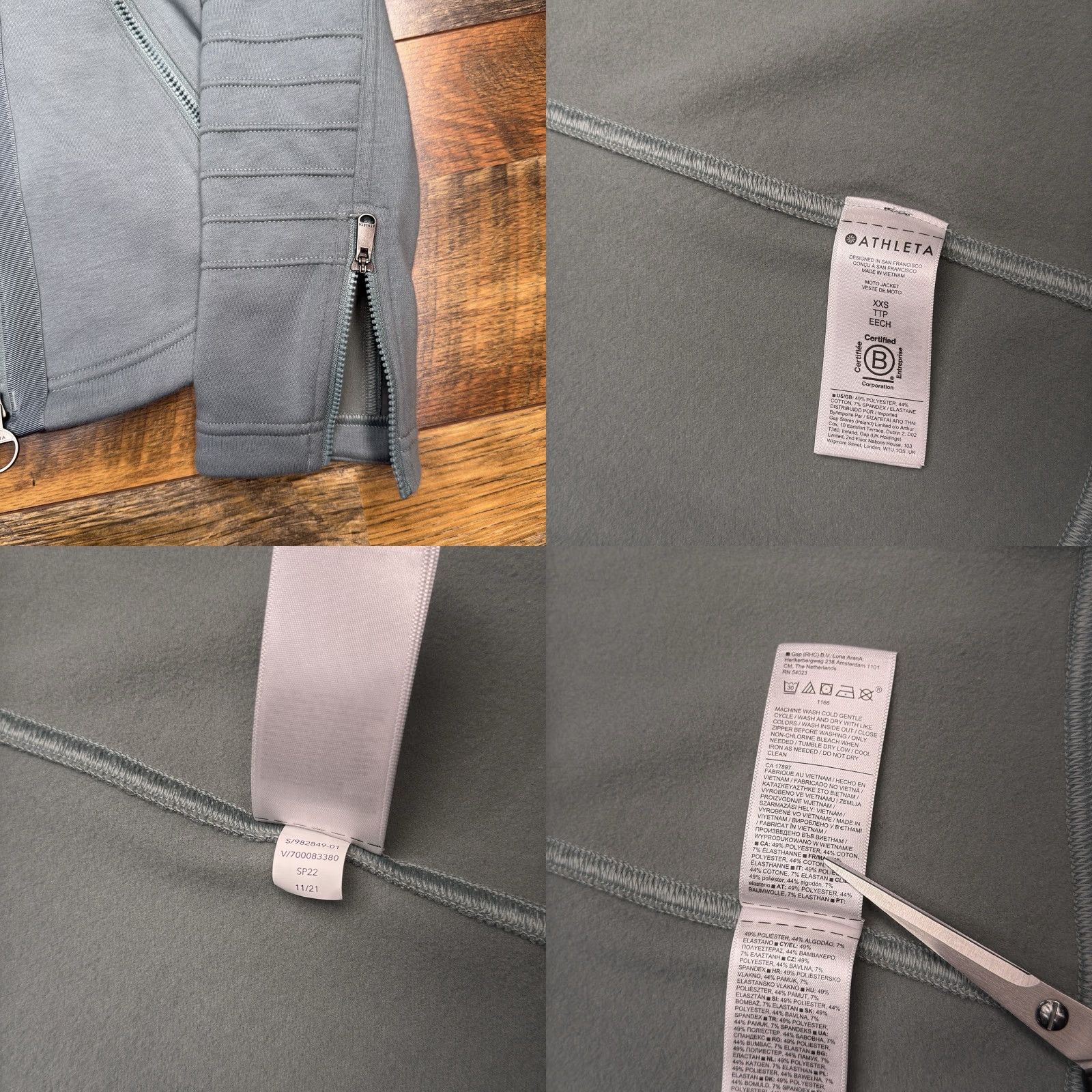 Athleta Athleta Jacket Womens XXS Green Full Zip Casual City Style Size XXS / US 00 / IT 34 - 8 Thumbnail