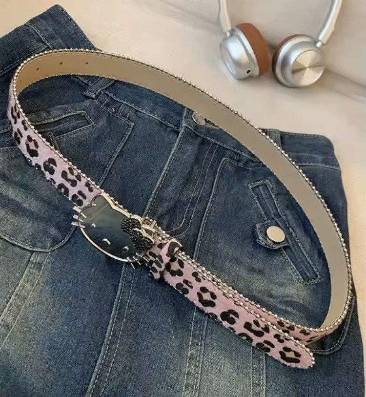 Japanese Brand y2k 2000s Hello Kitty rhinestone grunge goth emo punk belt Size ONE SIZE - 2 Thumbnail