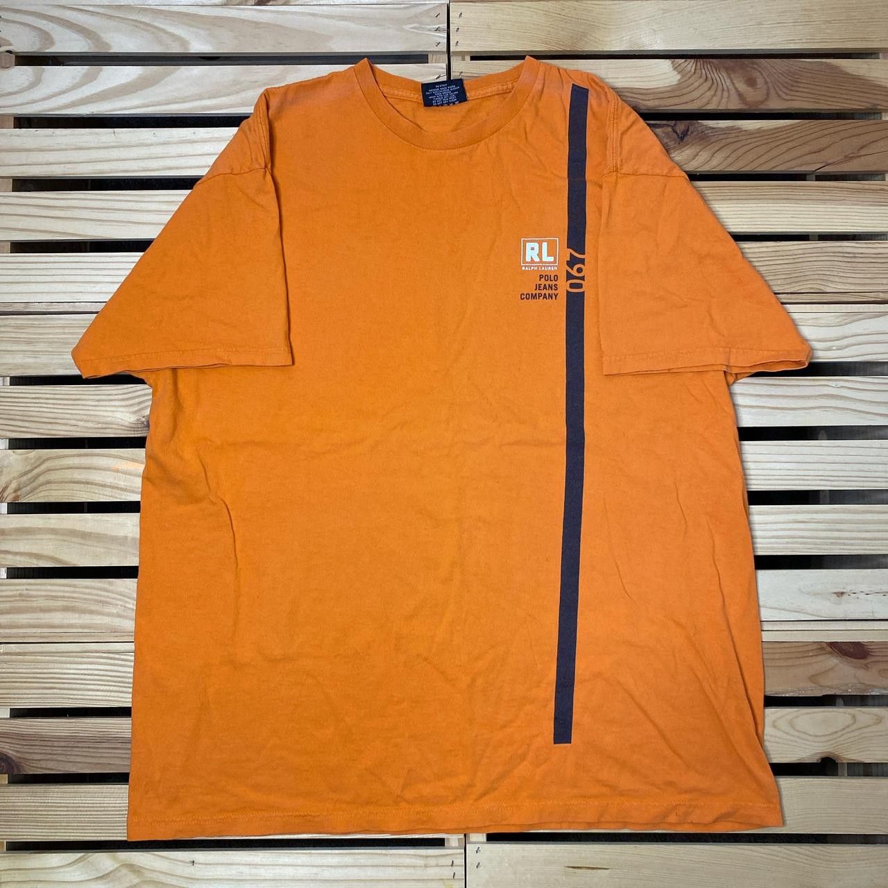 Polo Ralph Lauren Vintage Polo Jeans Co. Ralph Lauren Orange Tee Size Large Size US L / EU 52-54 / 3 - 1 Thumbnail