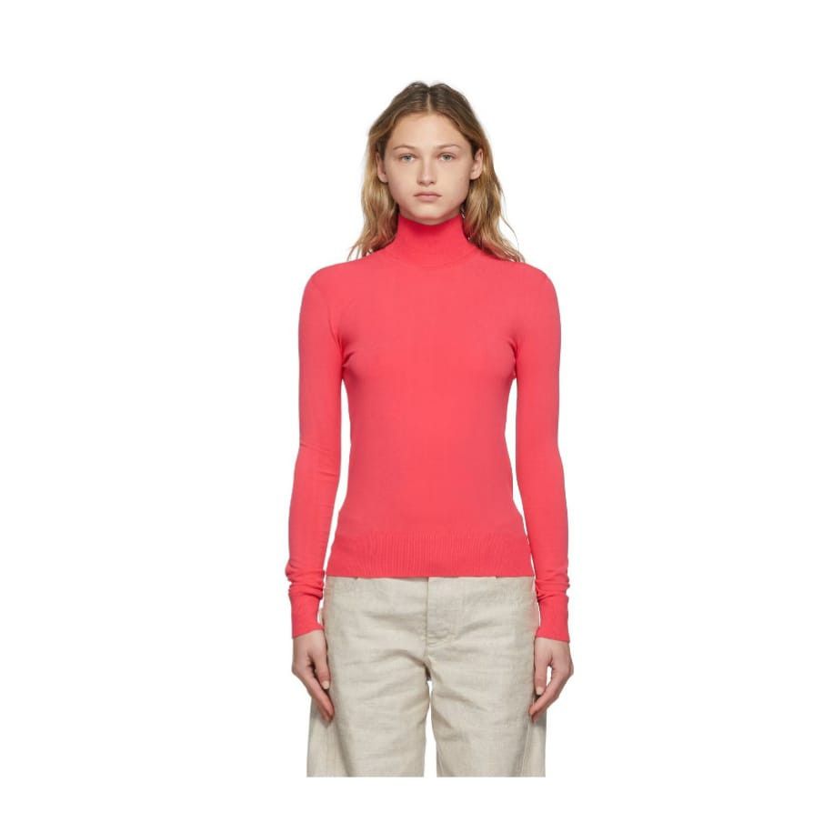 Bottega Veneta o1y0725 Turtleneck Sweater in Fuchsia Size S / US 4 / IT 40 - 1 Thumbnail