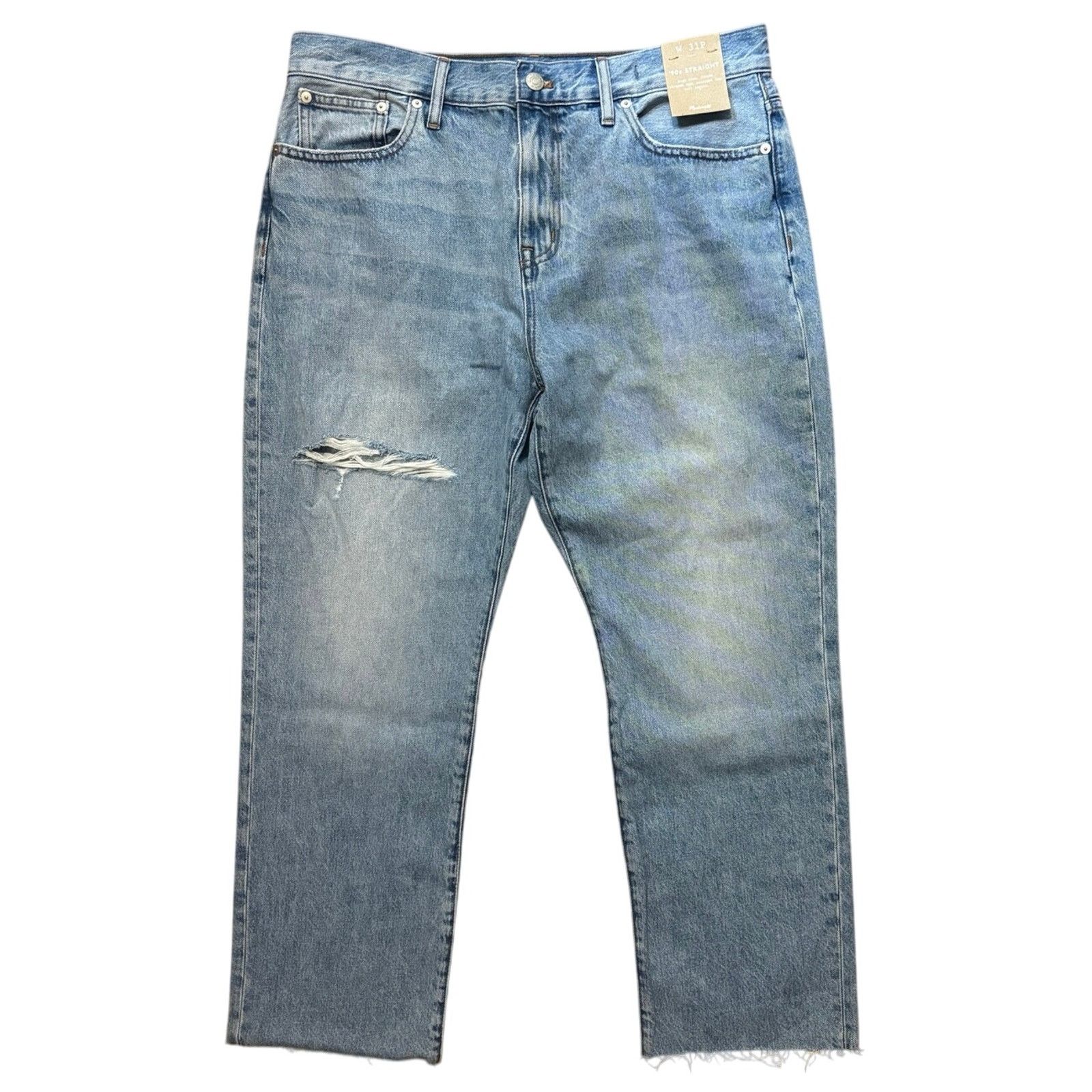 Madewell NWT Madewell The Petite '90s Straight Jean Revoir Wash 31P Size 31" - 4 Thumbnail