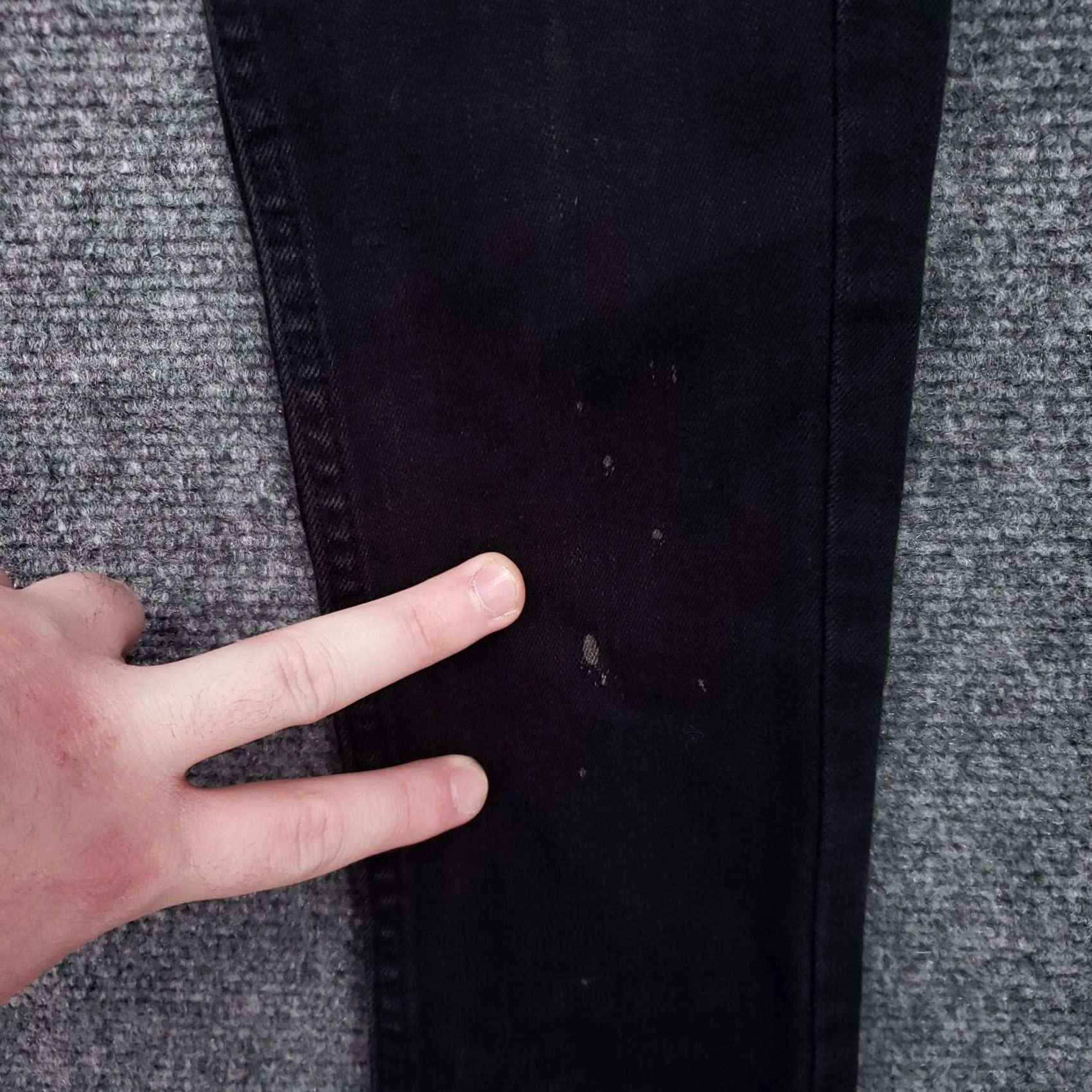Levi's Levi's 535 Jeans Womens Black Super Skinny Mid Rise Dark Wash Denim Zip Fly 29x28 Size 29" - 3 Thumbnail