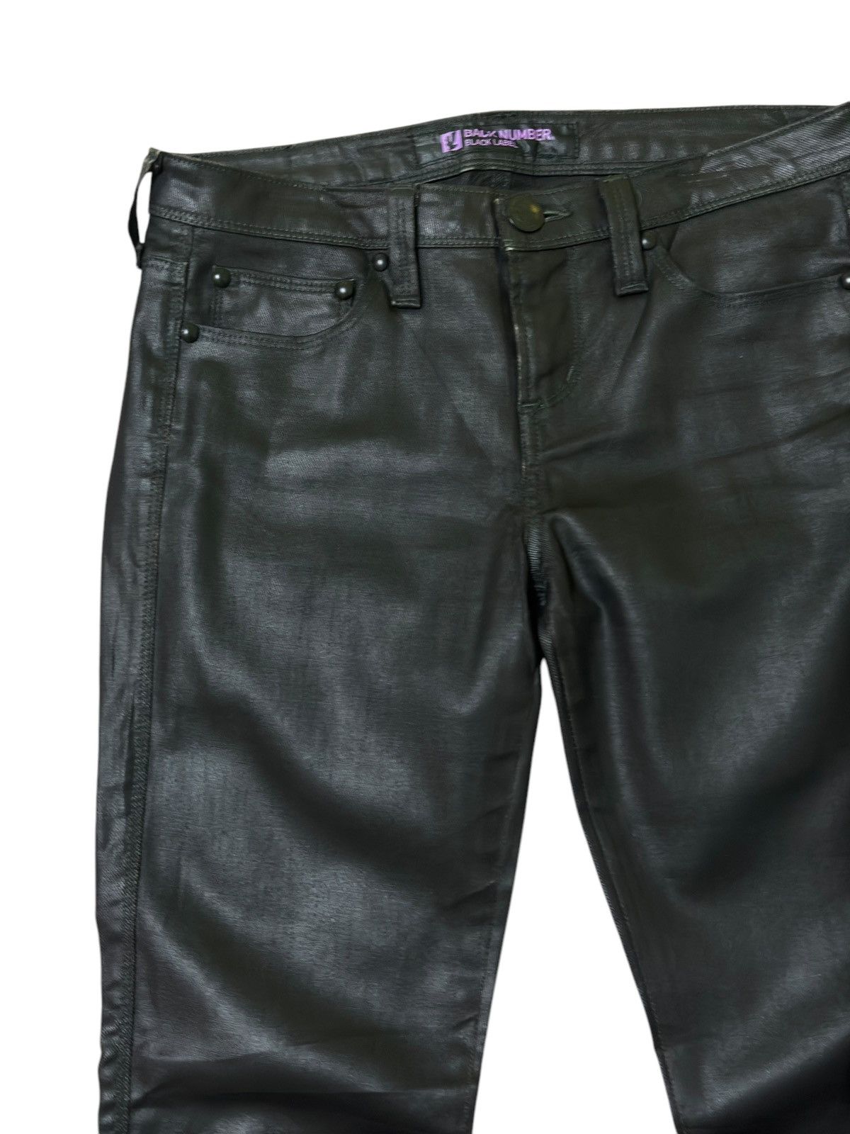 Hysteric Glamour × Japanese Brand BACK NUMBER Waxed Rick Owen's style Skinny Denim Size US 28 / EU 44 - 4 Thumbnail