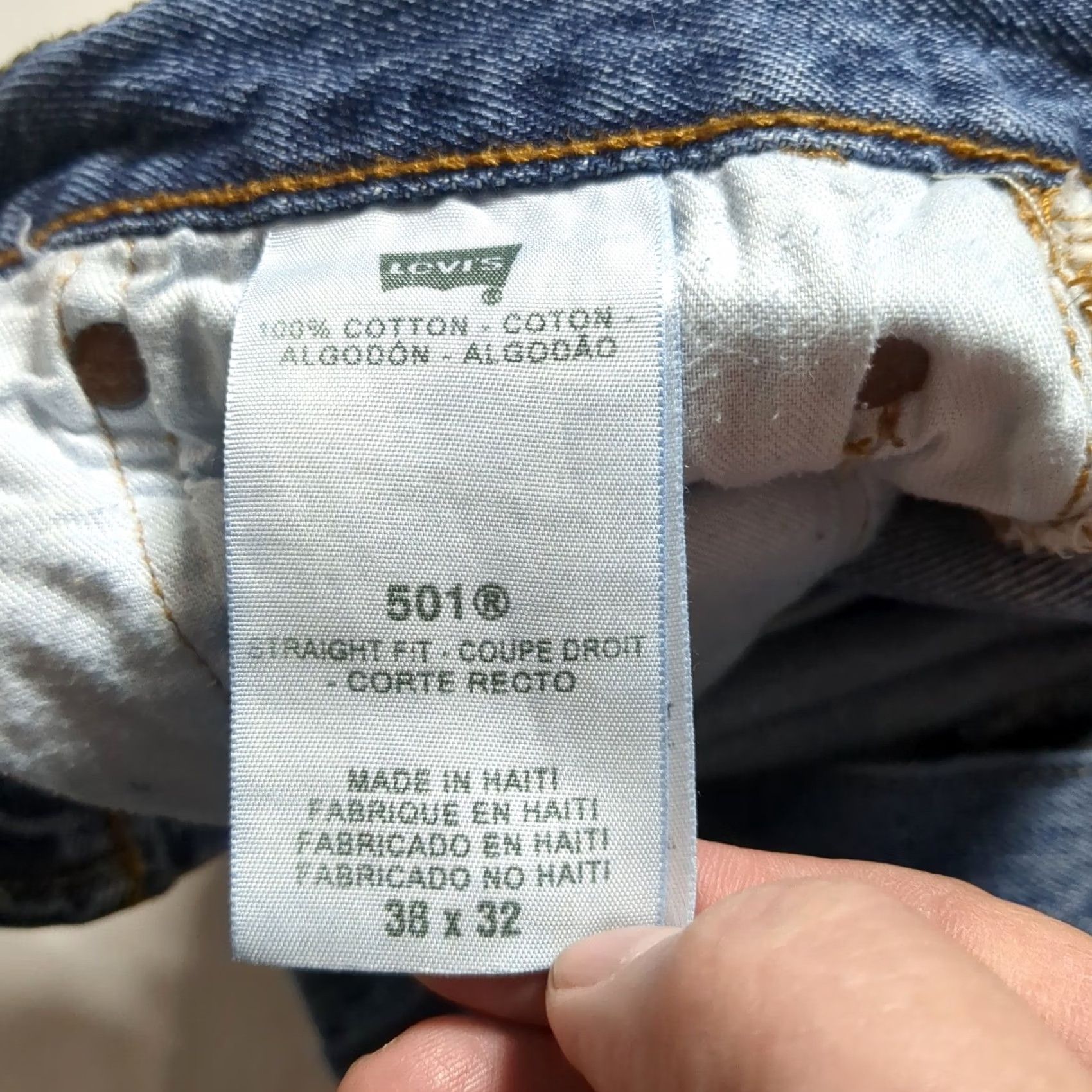 Levi's VTG Levi's 501 Original Fit Jeans Men Straight Button Fly Medium Wash 38x32 Blue Denim Straight Leg Five Pocket N/A Size US 38 / EU 54 - 7 Thumbnail