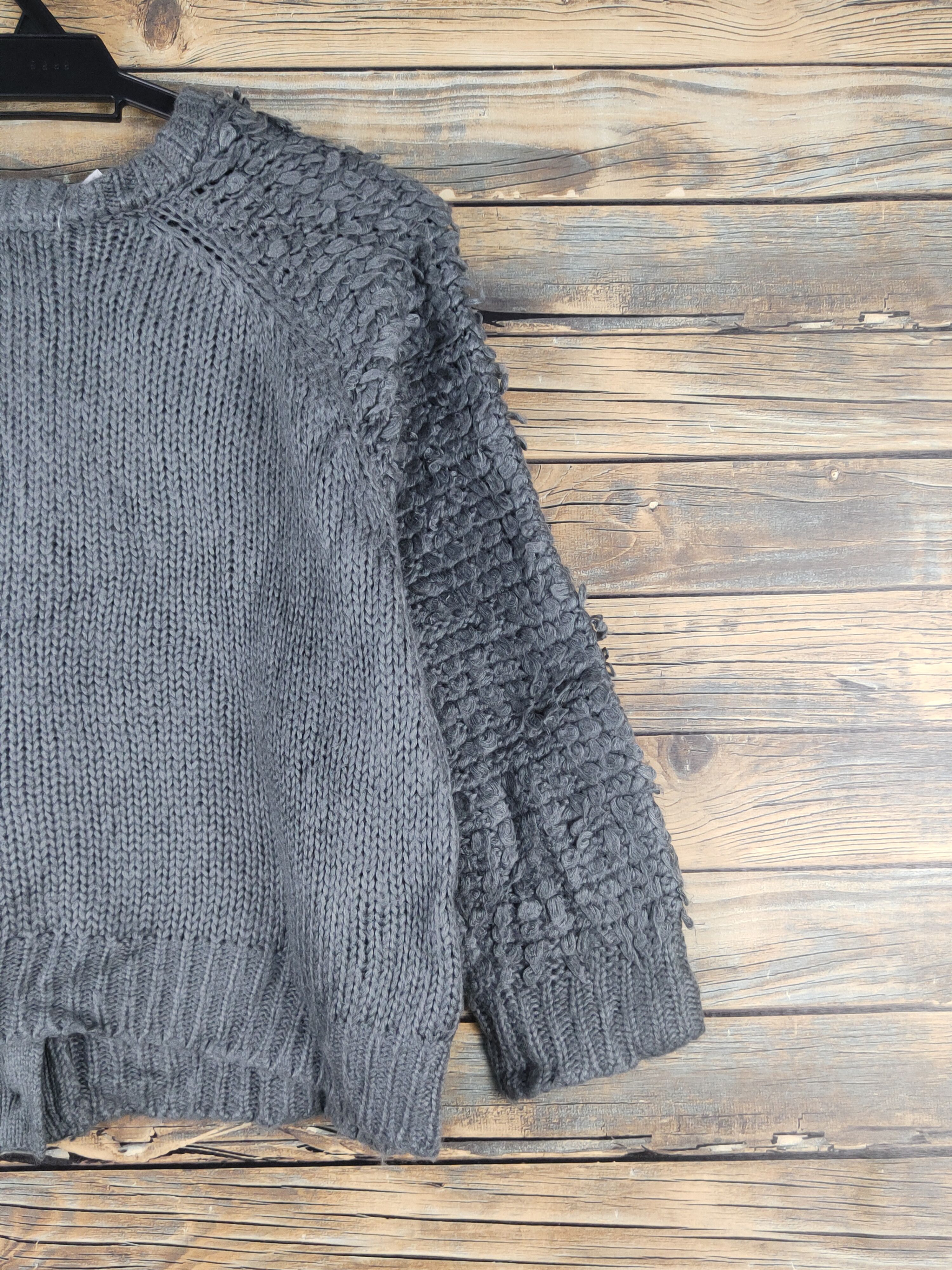 Japanese Brand Melrose Claire Dark Gray knitwear Cardigan #W1359 Size S / US 4 / IT 40 - 9 Thumbnail