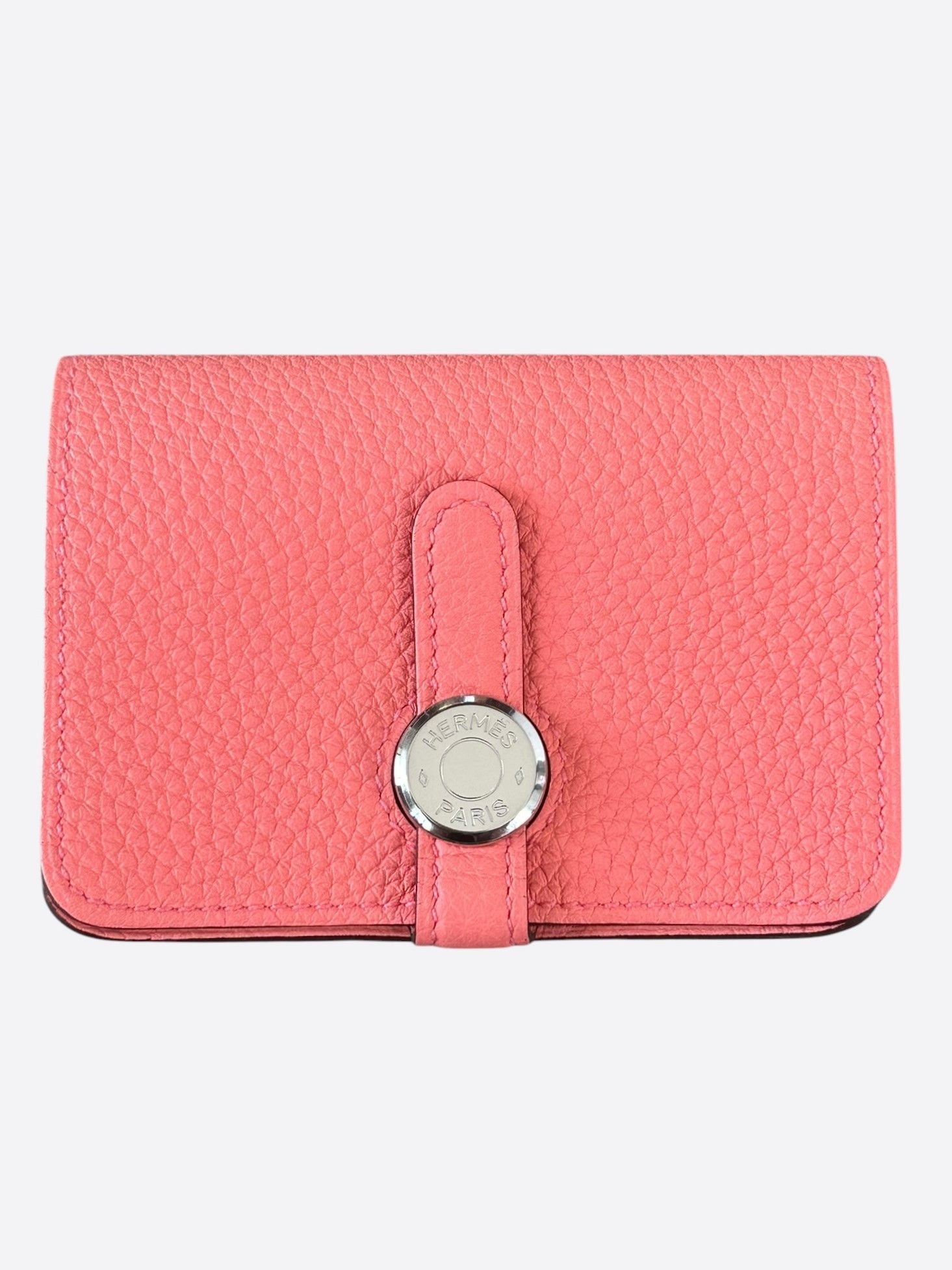 Hermes Hermes Pink Togo & Palladium Hardware Compact Dogon Wallet Size ONE SIZE - 1 Thumbnail