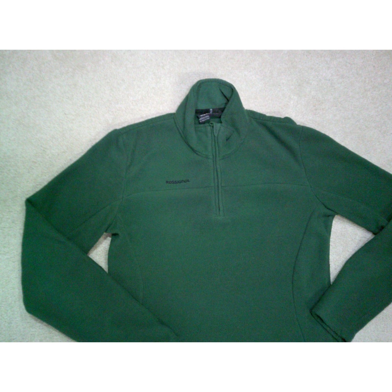 Rossignol Rossingnol Pullover Fleece Womens XL Green 1/4 Zip Ski Hiking Jacket (Regular) Size XL / US 12-14 / IT 48-50 - 3 Thumbnail