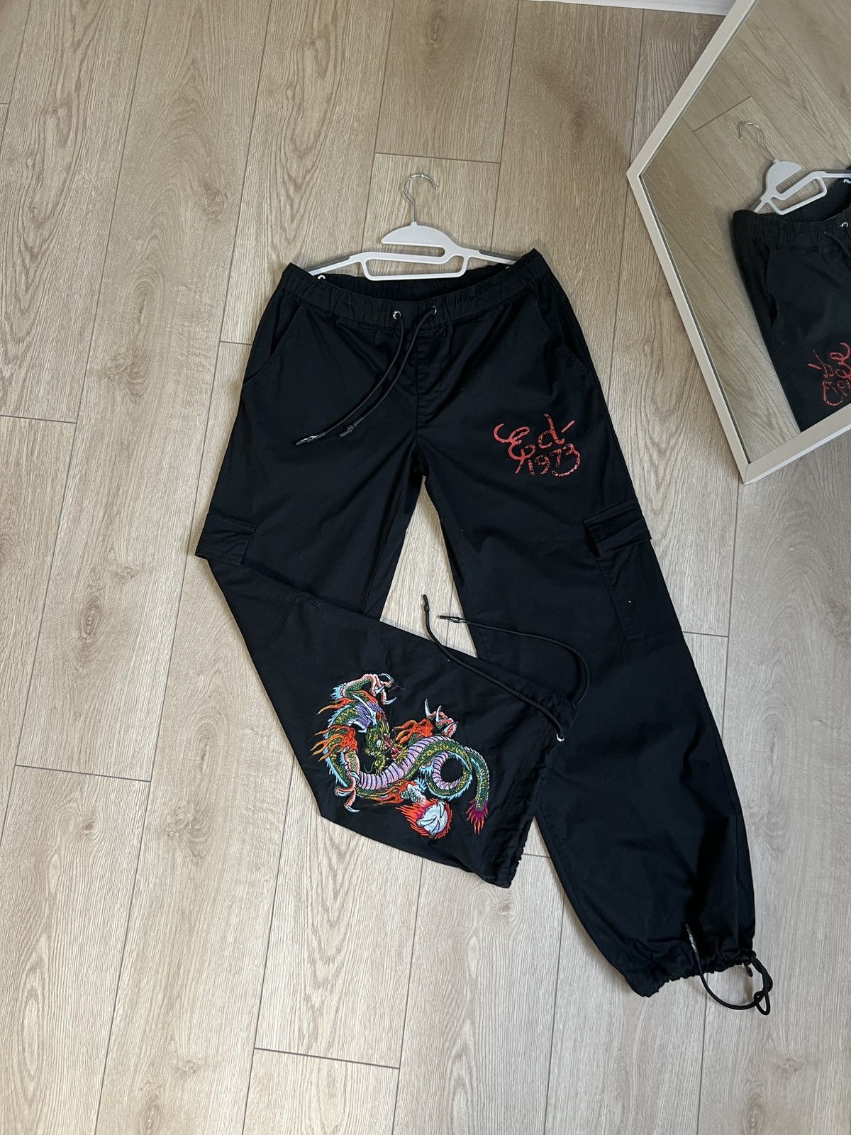 VINTAGE Y2K ED HARDY CARGO AMAZING DRAGON PANTS