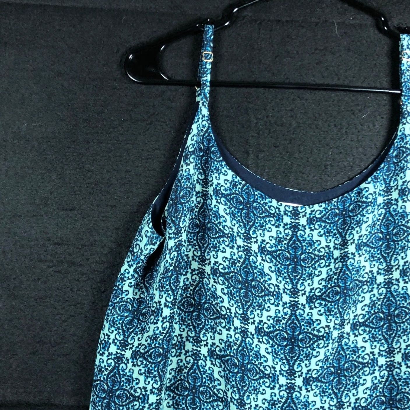 Vintage Cabi Blouse Sleeveless Blue Green Border Stripe Lined Cami Tank Medium Women’s Shirt Casual Workwear Size M / US 6-8 / IT 42-44 - 4 Thumbnail