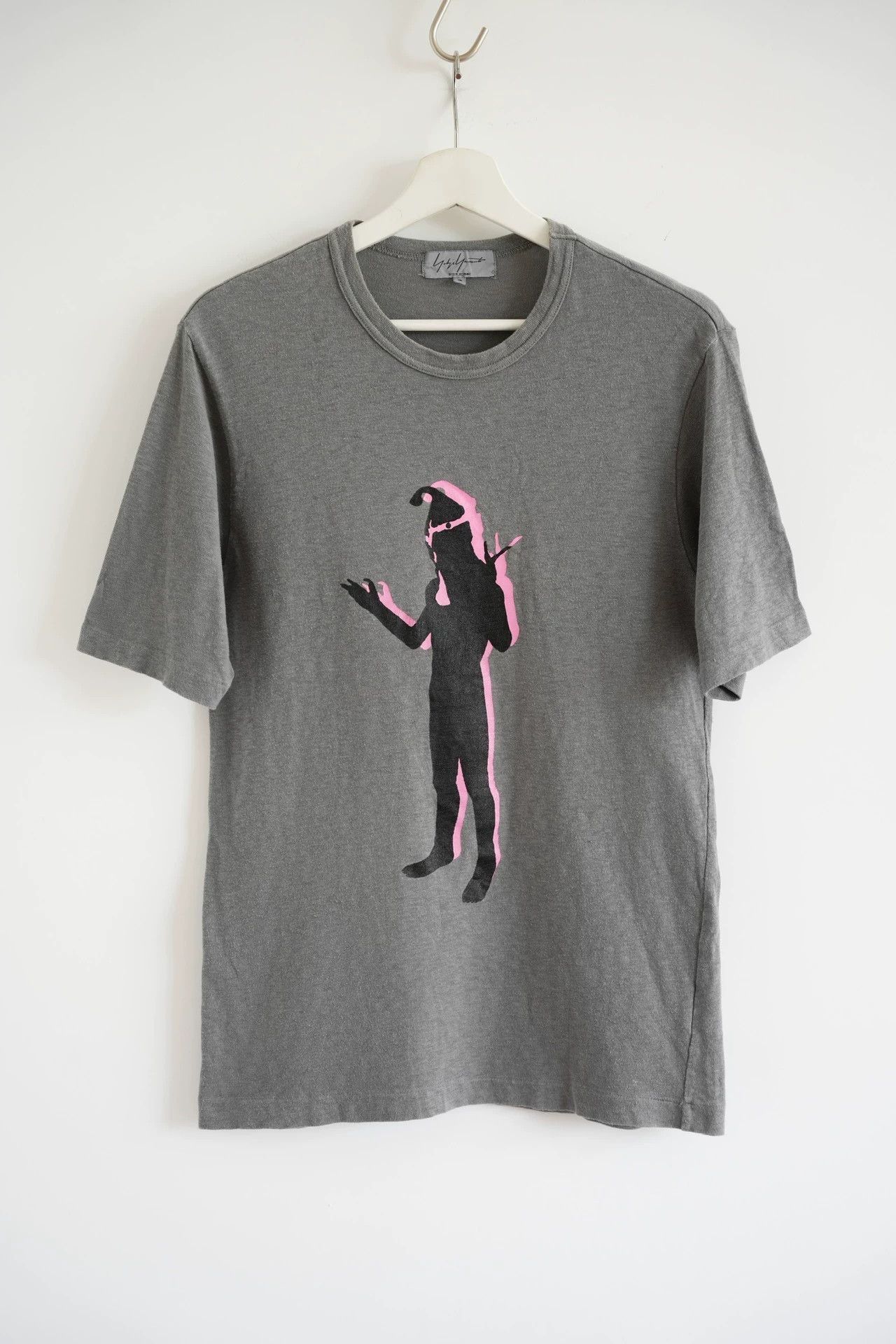Yohji Yamamoto Gray Short Sleeve Graphic T-Shirt Size US L / EU 52-54 / 3 - 1 Thumbnail