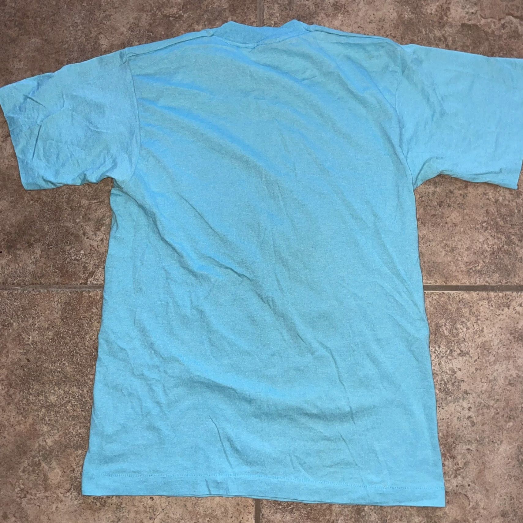 Vintage VINTAGE Screen Stars T-Shirt Shirt Men's M Blue USA 90s Graphic Stitch Stars Size US M / EU 48-50 / 2 - 7 Thumbnail