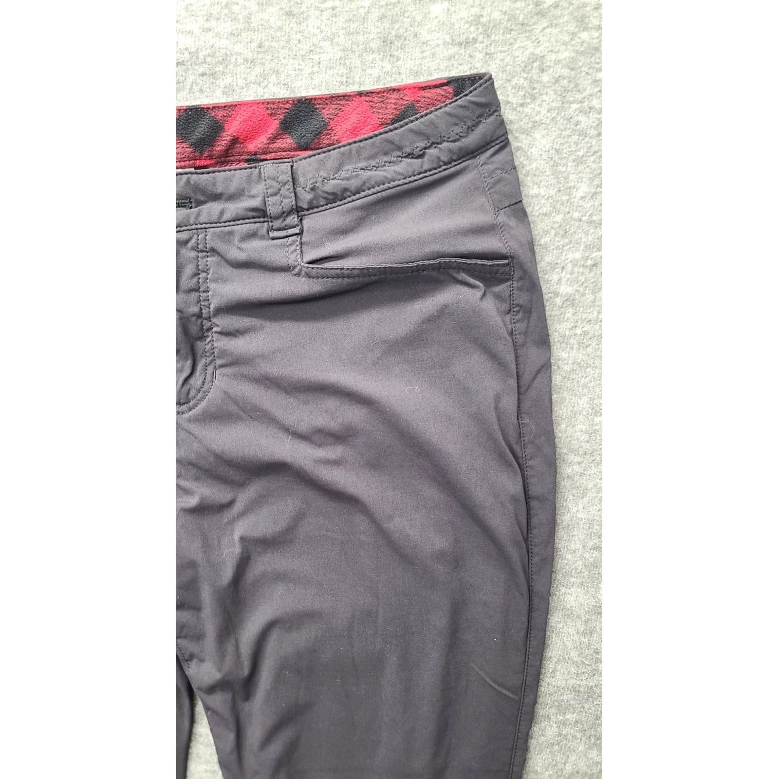 Eddie Bauer Eddie Bauer Womens Pants Casual Workwear 12 Bootcut Pockets Relaxed 31in Inseam Black Nylon Polyester Spandex Lined Flannel Outdoors Cargo Size 34" / US 12 / IT 48 - 6 Thumbnail
