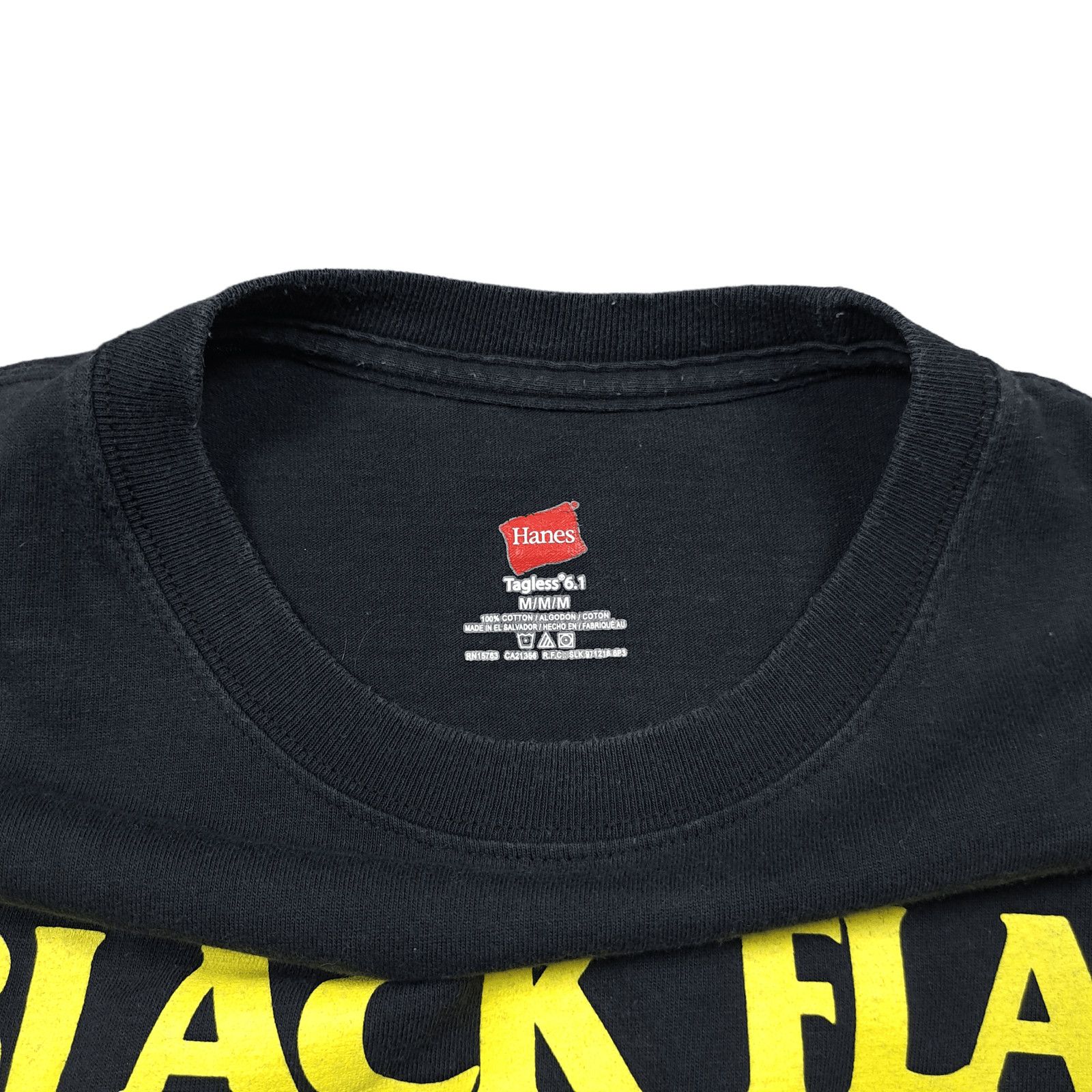 Band Tees 💎 90s BLACK FLAG Jealous Again Hardcore Punk Yellow T-shirt Size US M / EU 48-50 / 2 - 4 Thumbnail