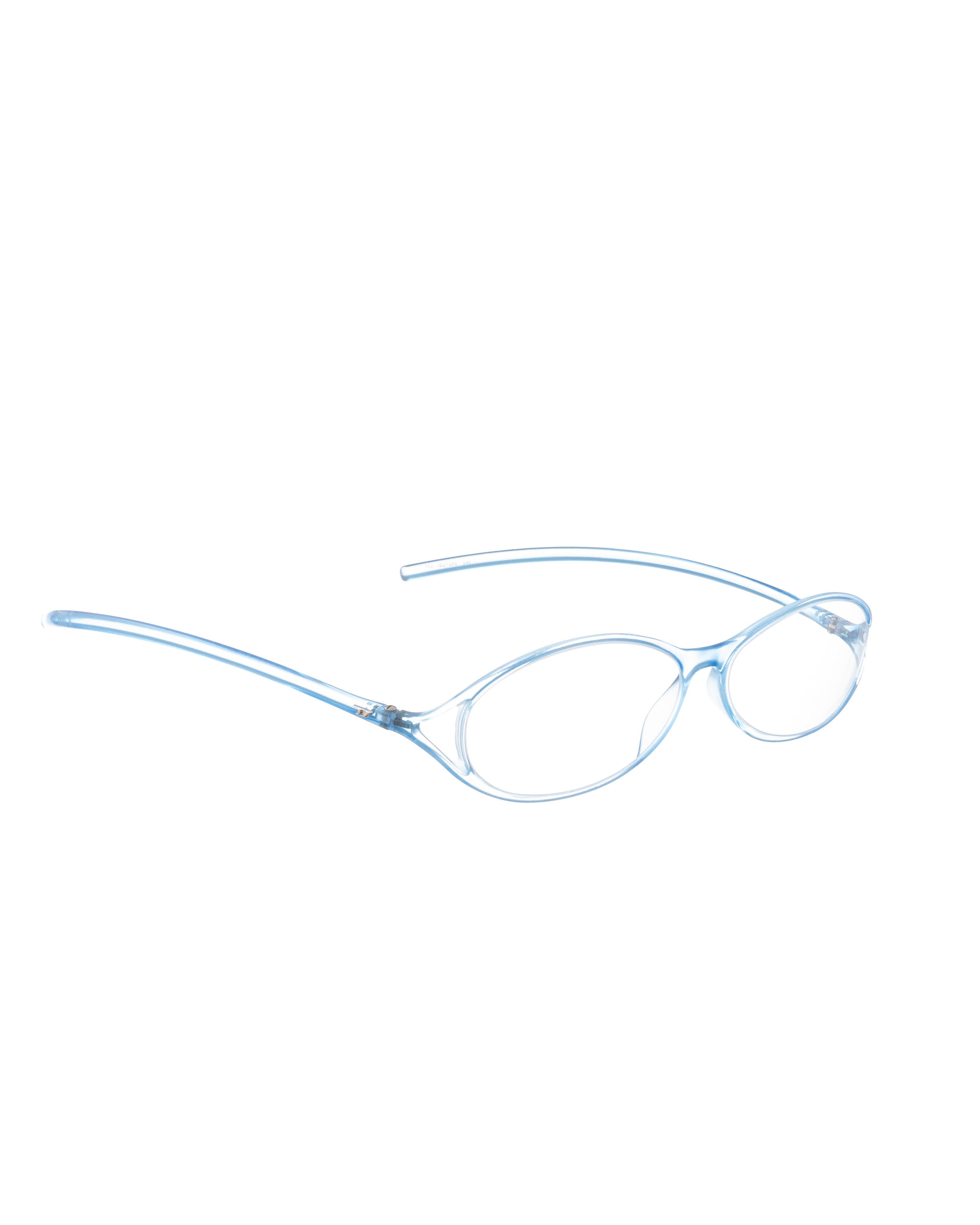 Diesel Diesel 90s Blue Plastic Transparent Oval Glasses Size ONE SIZE - 2 Thumbnail