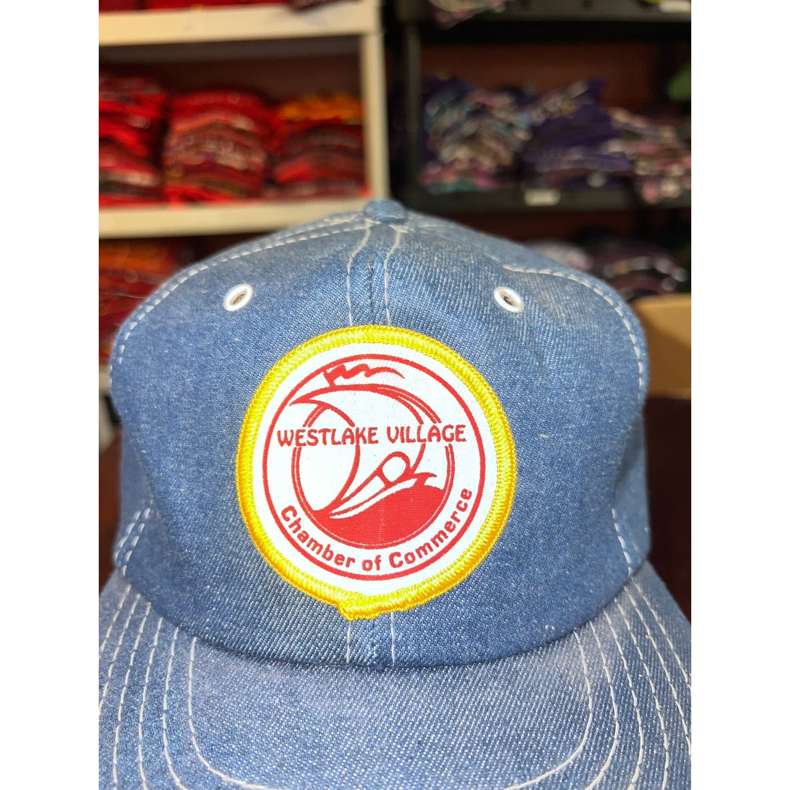 Vintage Vintage Westlake Village Hat Chamber Commerce Denim Cap VTG Size ONE SIZE - 3 Thumbnail