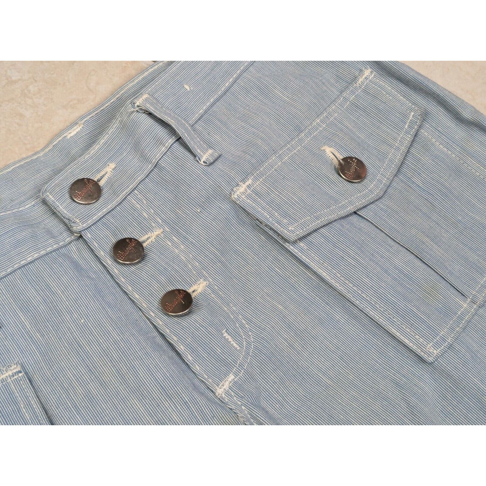 Wrangler Vtg 70s Wrangler Bell Bottom Flare Jeans Juniors 13 Blue USA Size 32" / US 10 / IT 46 - 3 Thumbnail