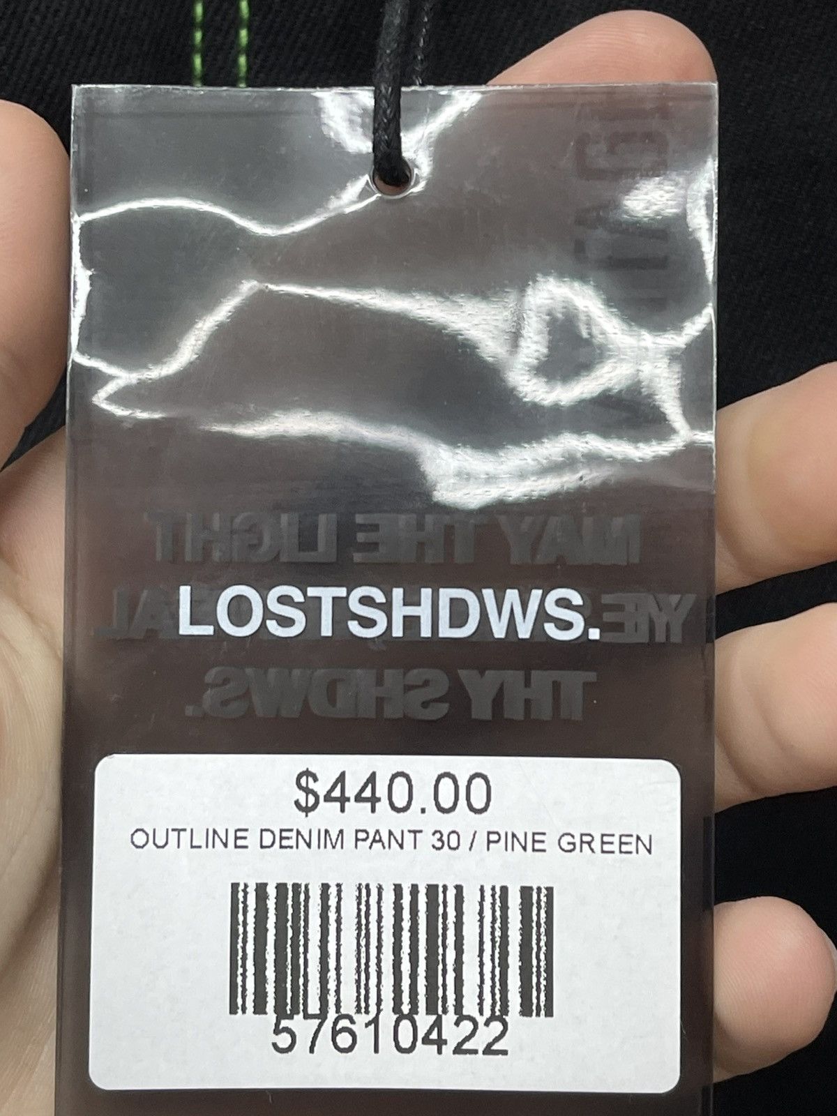 LOSTSHDWS Size 30 - LOSTSHDWS DRKSHDWS Green Outlined Denim Jean Size US 30 / EU 46 - 12 Thumbnail