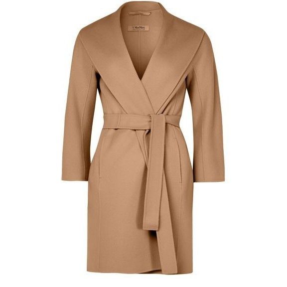 MAX MARA Belted Brown Wool Long Coat New & Authentic (Women'
