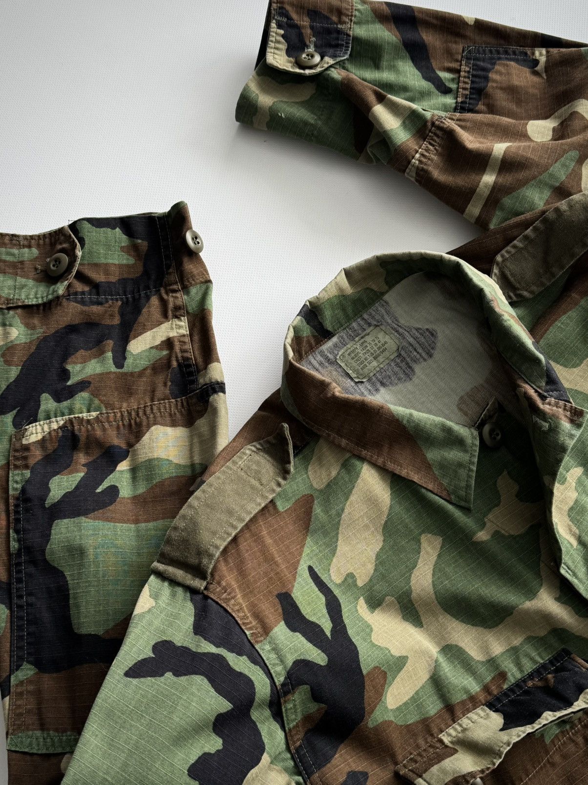 Vintage Vintage 1990s US Army Hot Weather Woodland Camo Jacket Size US M / EU 48-50 / 2 - 5 Thumbnail