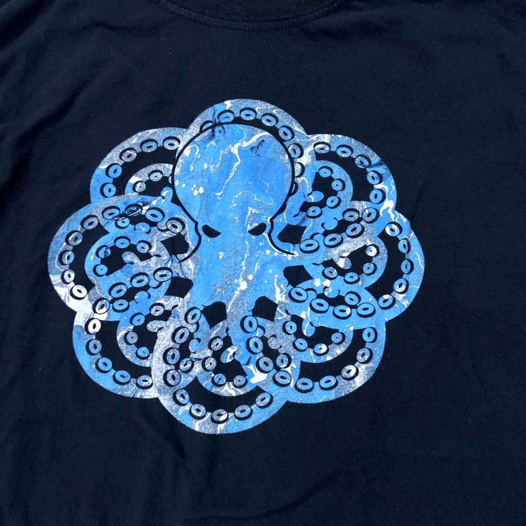 Vintage HMNIM Hoppus Shirt Adult XL Black Blue Octopus HMNIM Shirt Unisex Adults XL Blue Octopus 182 00 Size US XL / EU 56 / 4 - 2 Thumbnail